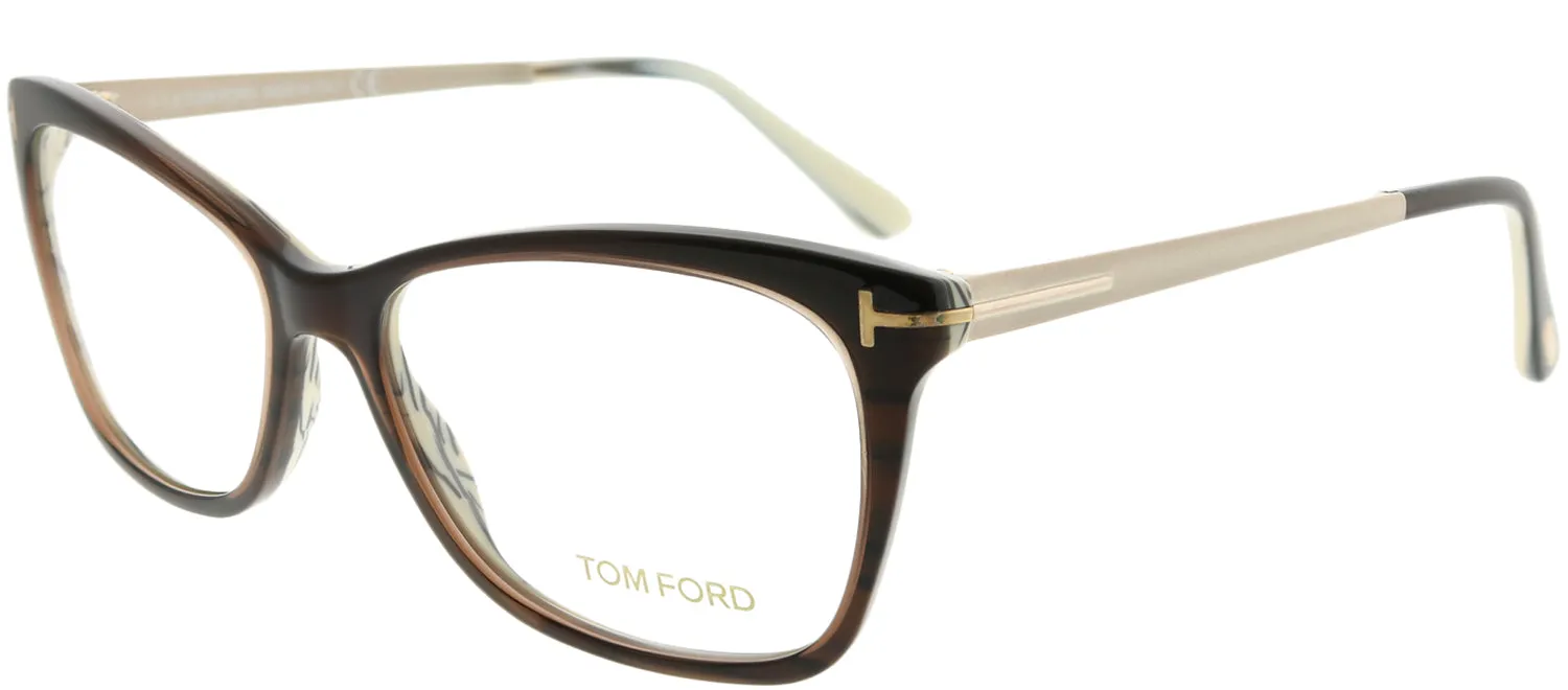 Tom Ford FT 5353 050 Rectangle Plastic Brown Eyeglasses with Demo Lens sold by Gaffos product image thumbnail 2