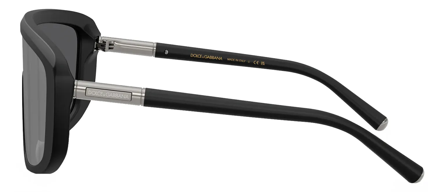 Dolce & Gabbana DG 4520 25256G Shield Plastic Black Sunglasses with Grey Mirror Lens sold by Gaffos product image thumbnail 3