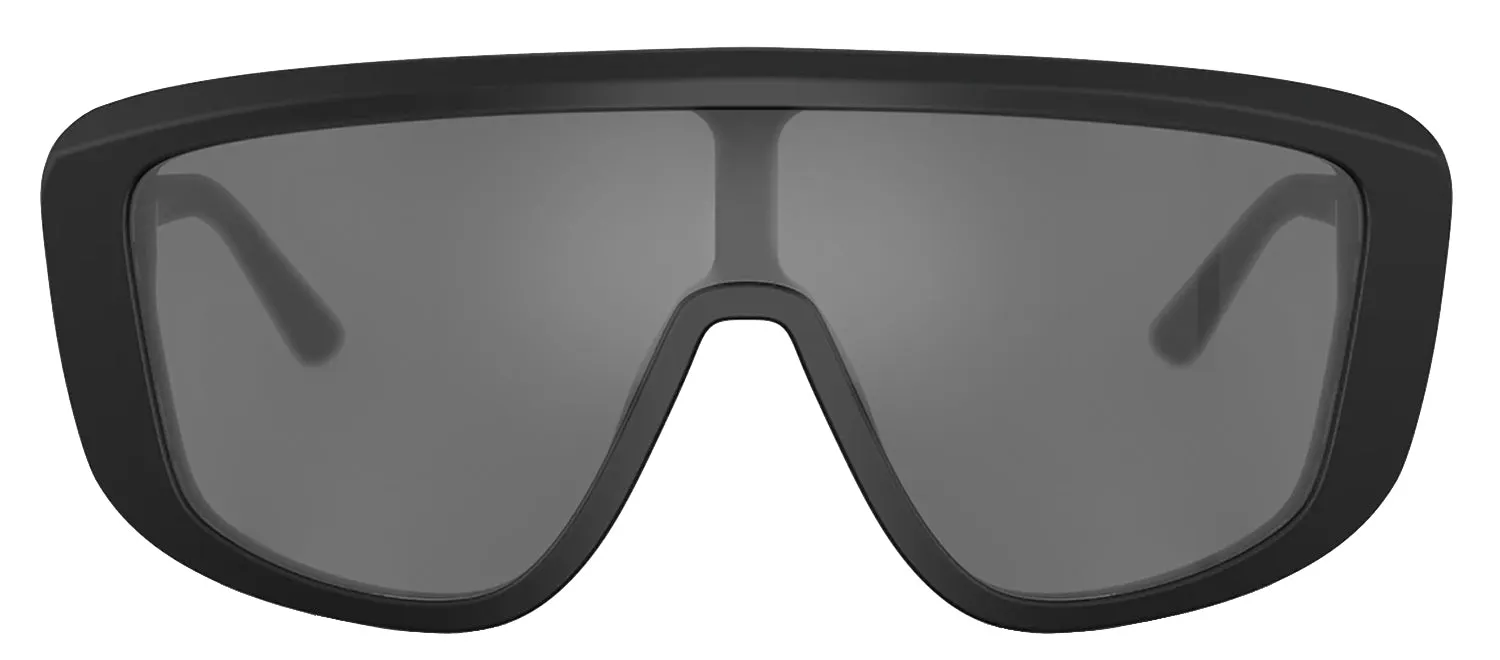 Dolce & Gabbana DG 4520 25256G Shield Plastic Black Sunglasses with Grey Mirror Lens sold by Gaffos