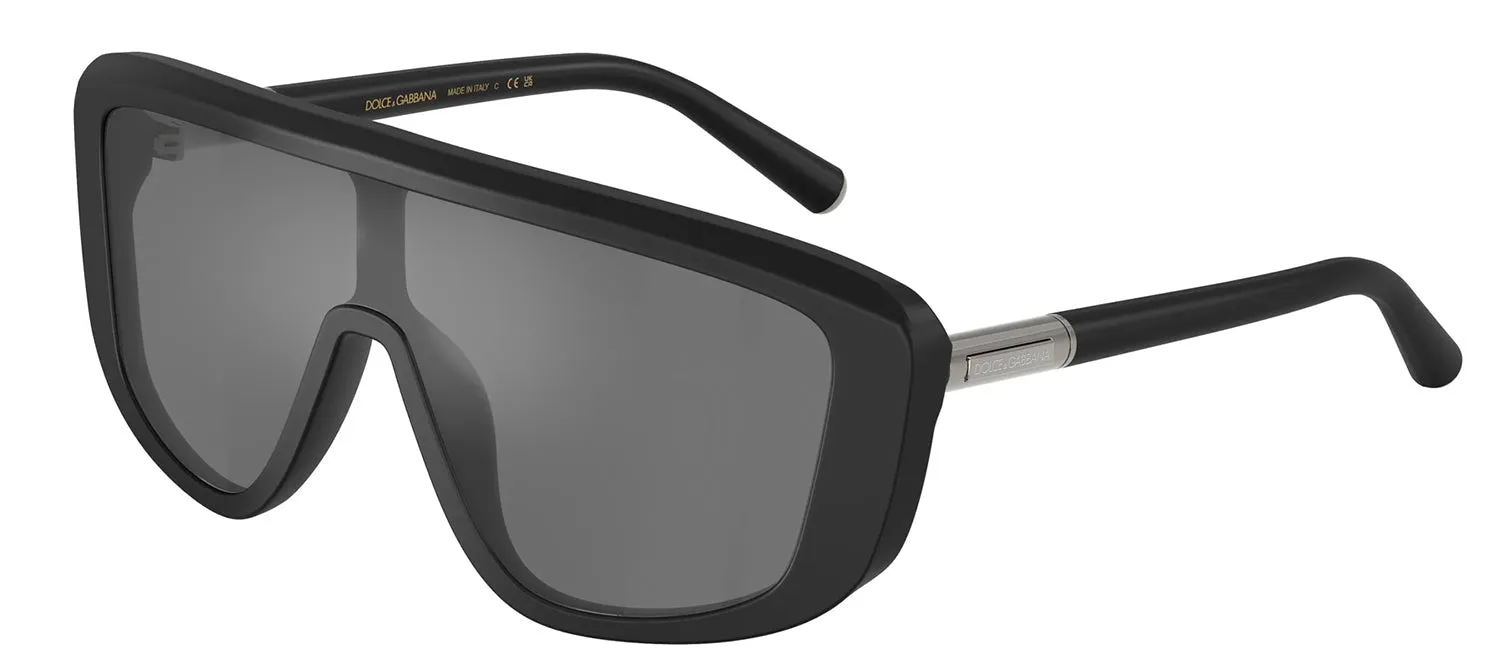 Dolce & Gabbana DG 4520 25256G Shield Plastic Black Sunglasses with Grey Mirror Lens sold by Gaffos product image thumbnail 2