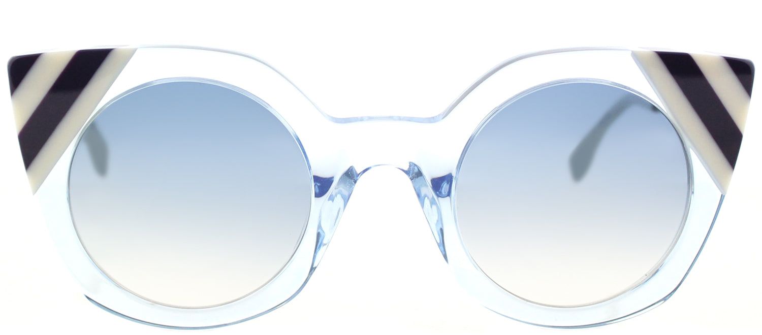 Fendi FF 0240 MVU Cat-Eye Plastic Blue Sunglasses with Dark Blue Gradient Lens sold by Gaffos