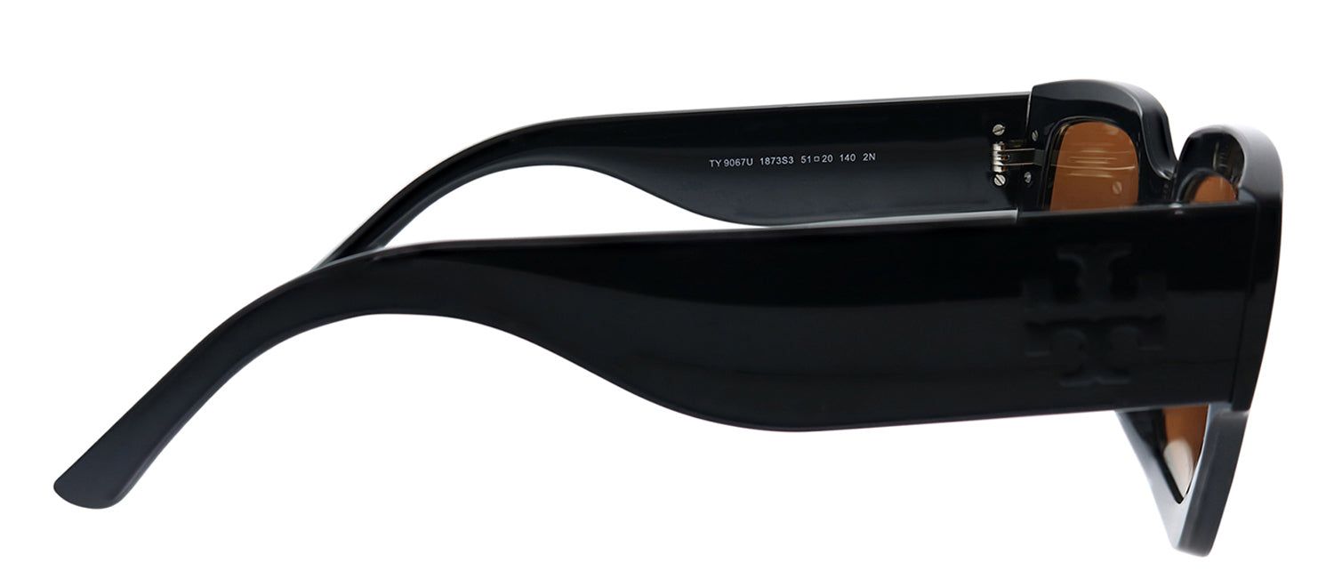 Tory Burch TY 9067U 1873S3 Rectangle Plastic Black Sunglasses with Brown Lens sold by Gaffos product image thumbnail 3
