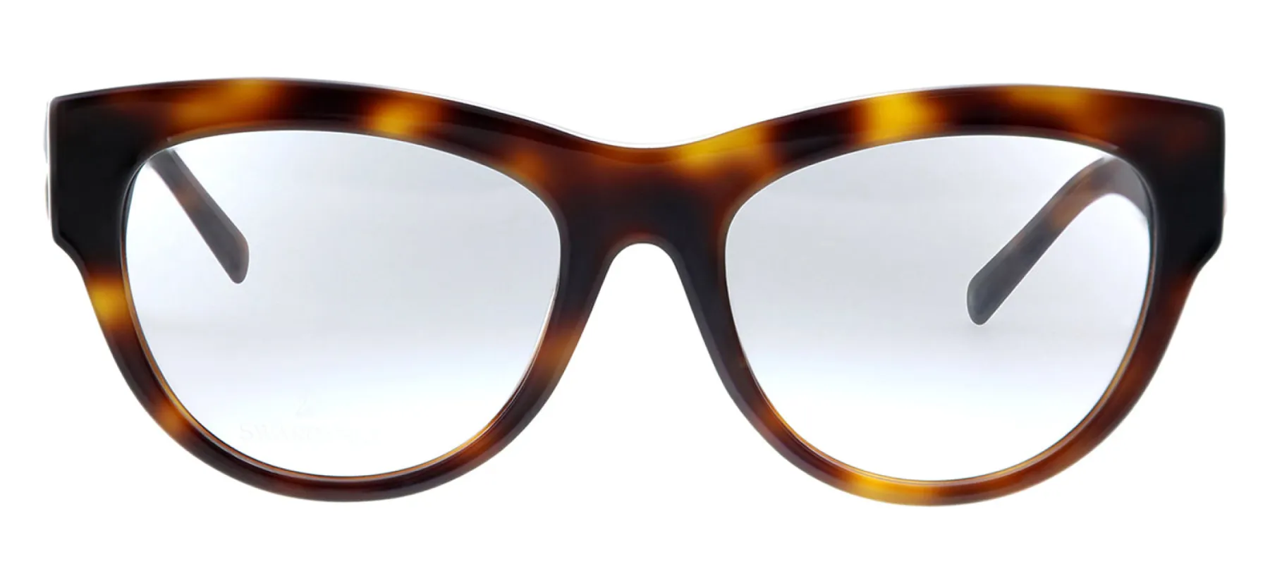 Swarovski SK 5214 053 Cat-eye Plastic Havana Eyeglasses with Logo Stamped Demo Lenses sold by Gaffos