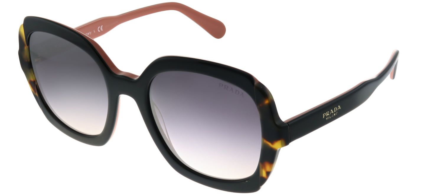 Prada PR 16US 5ZWGR0 Square Plastic Black Sunglasses with Silver Mirror Lens sold by Gaffos product image thumbnail 2