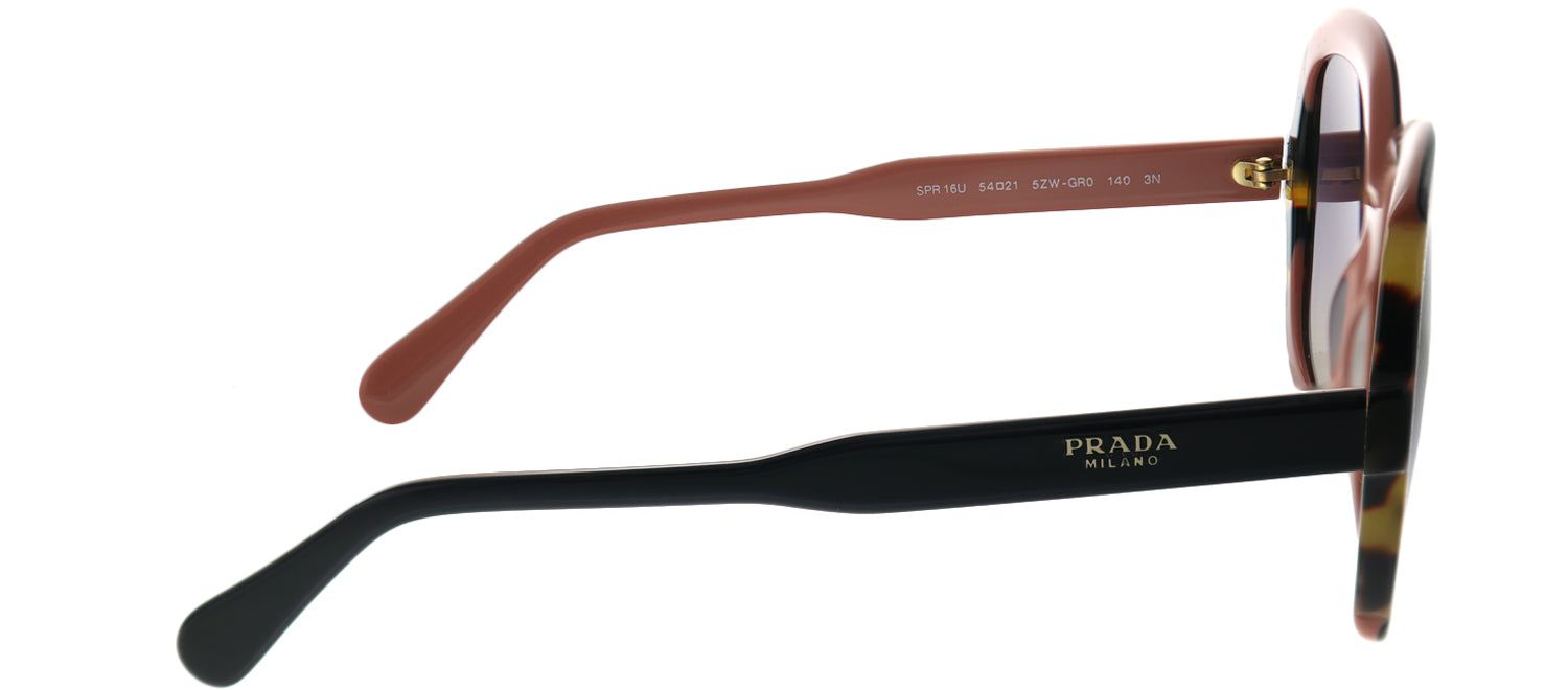 Prada PR 16US 5ZWGR0 Square Plastic Black Sunglasses with Silver Mirror Lens sold by Gaffos product image thumbnail 3