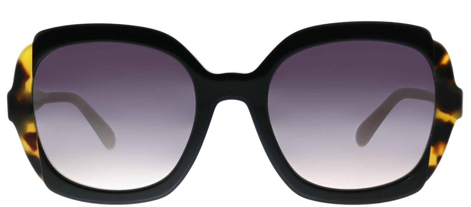 Prada PR 16US 5ZWGR0 Square Plastic Black Sunglasses with Silver Mirror Lens sold by Gaffos