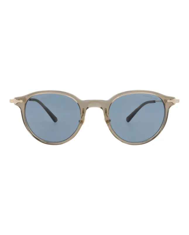 Montblanc MB 0362S 30015778 005 Round Plastic Gold Sunglasses with Blue Lens sold by Gaffos