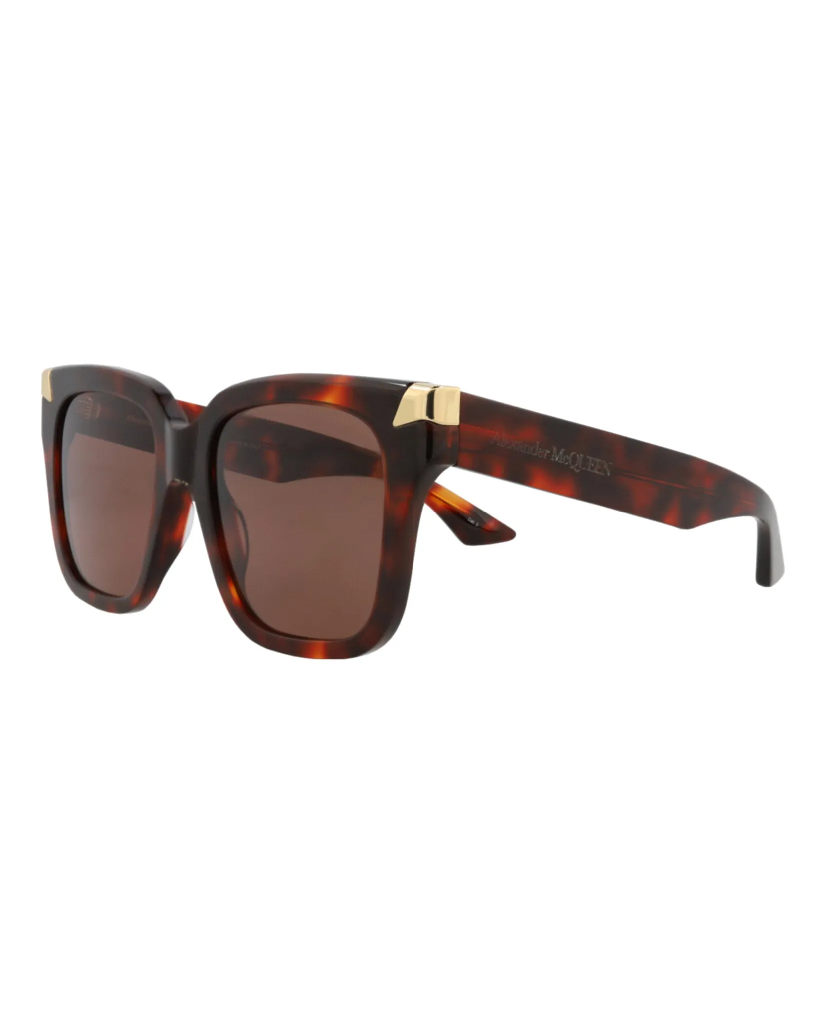 Alexander McQueen AM 0440S 30015177 003 Square Plastic Havana Sunglasses with Brown Lens sold by Gaffos product image thumbnail 2