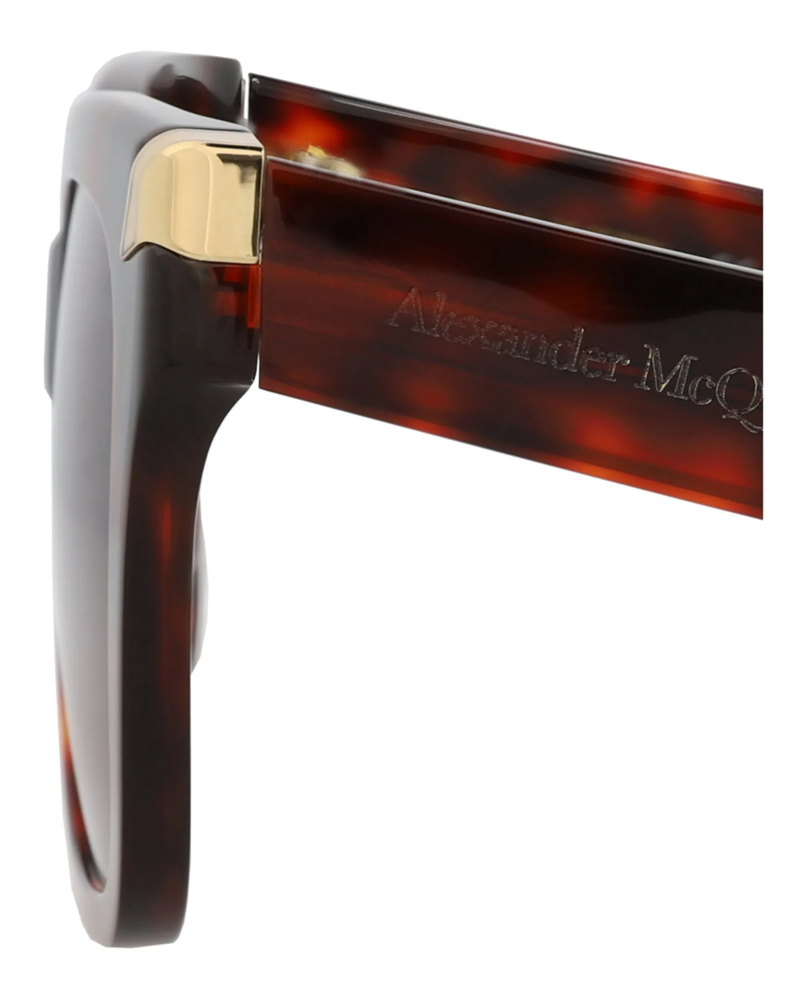 Alexander McQueen AM 0440S 30015177 003 Square Plastic Havana Sunglasses with Brown Lens sold by Gaffos product image thumbnail 4