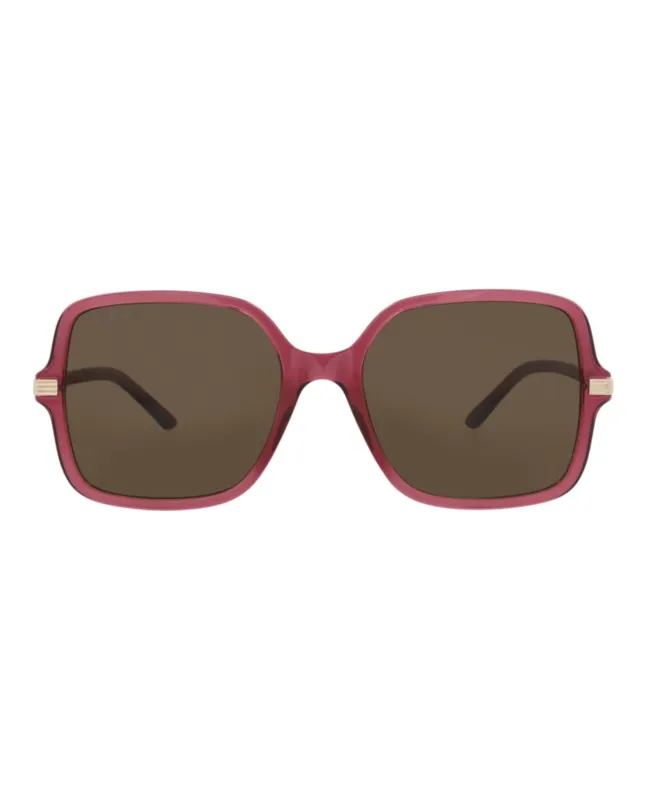 Gucci GG 1449S 30014449 004 Square Plastic Burgundy Sunglasses with Brown Lens sold by Gaffos