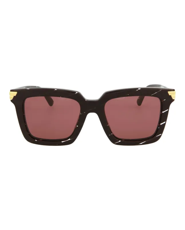 Bottega Veneta BV 1005S 30008310 009 Rectangle Plastic Burgundy Sunglasses with Pink Lens sold by Gaffos