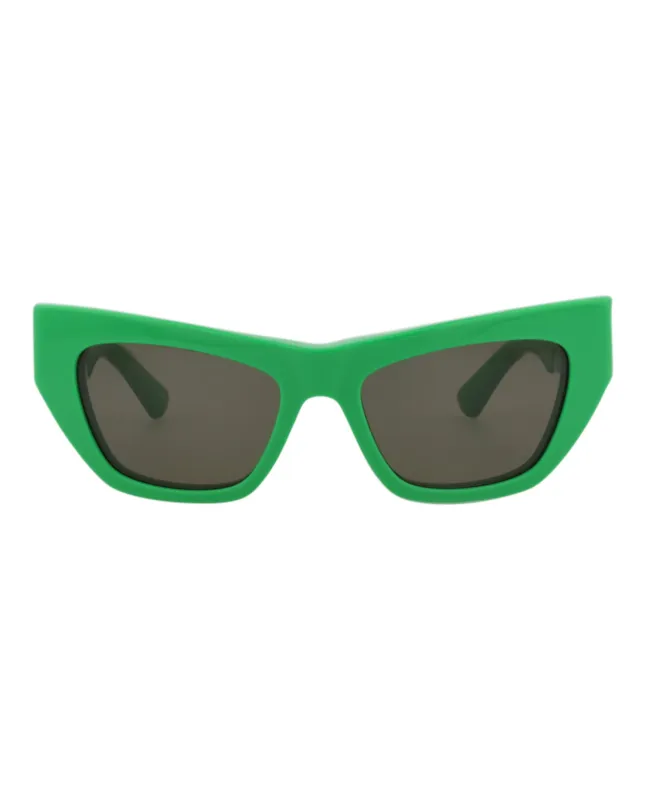 Bottega Veneta BV 1177S 30013666 003 Cat-Eye Plastic Green Sunglasses with Green Lens made by Bottega Veneta