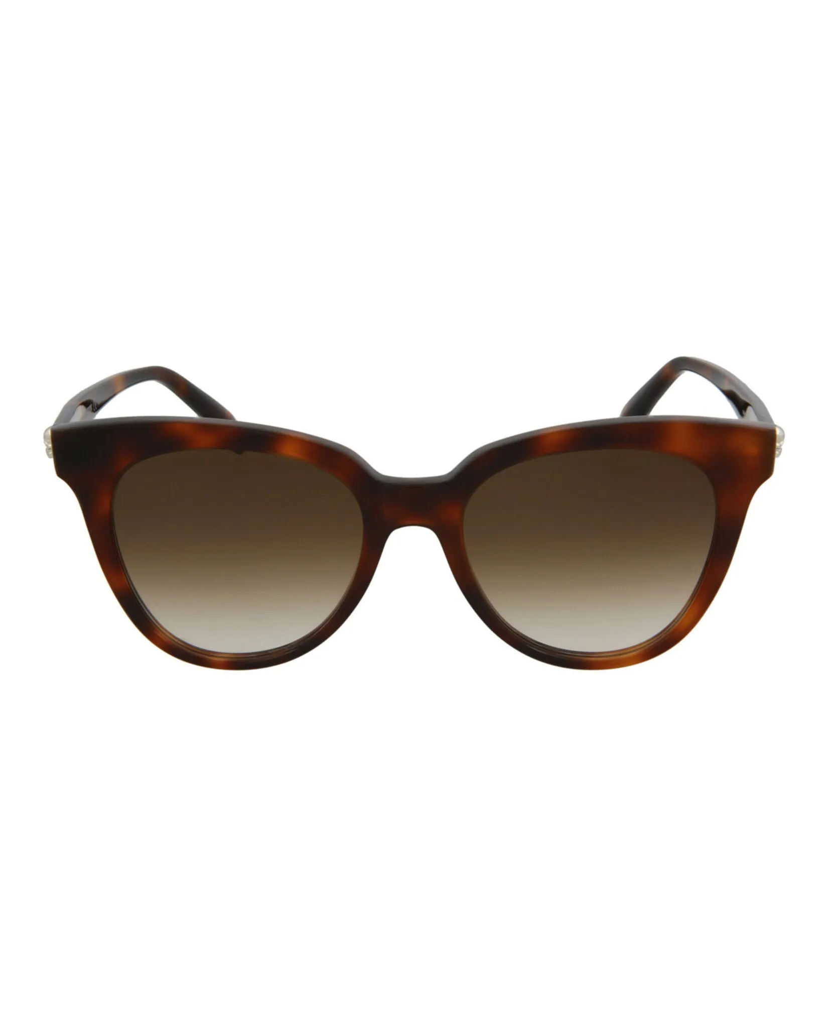 Alexander McQueen AM 0159S 30006090 002 Cat-Eye Plastic Havana Sunglasses with Brown Lens sold by Gaffos