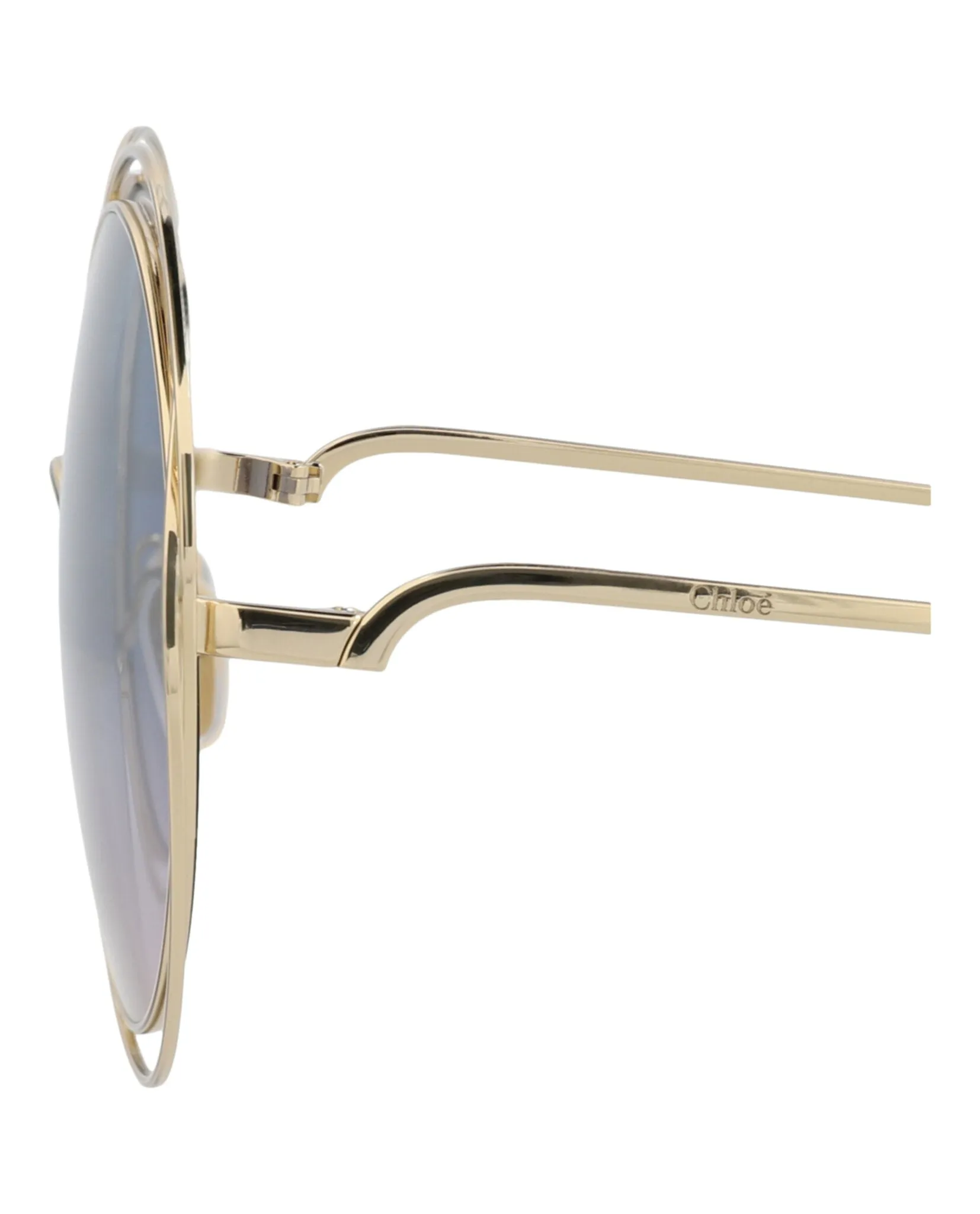 Chloé CH 0045S 30010164 003 Round Metal Gold Sunglasses with Blue Lens sold by Gaffos product image thumbnail 4