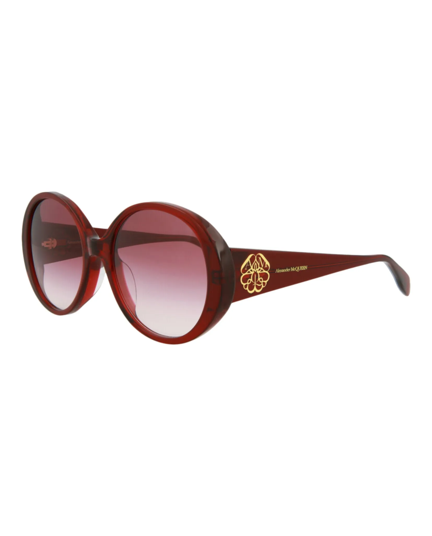 Alexander McQueen AM 0285S 30009390 005 Round Plastic Red Sunglasses with Red Lens sold by Gaffos product image thumbnail 2