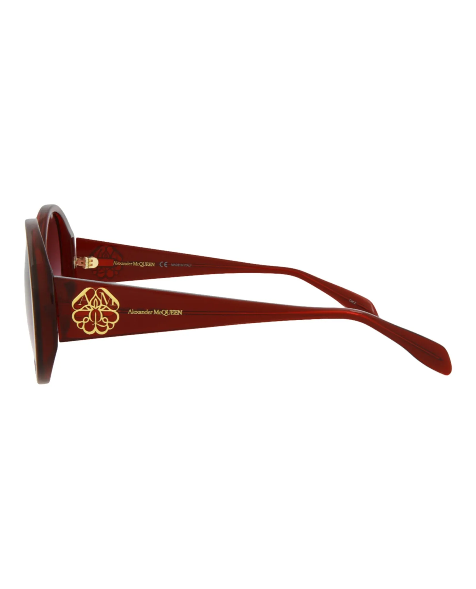 Alexander McQueen AM 0285S 30009390 005 Round Plastic Red Sunglasses with Red Lens sold by Gaffos product image thumbnail 3