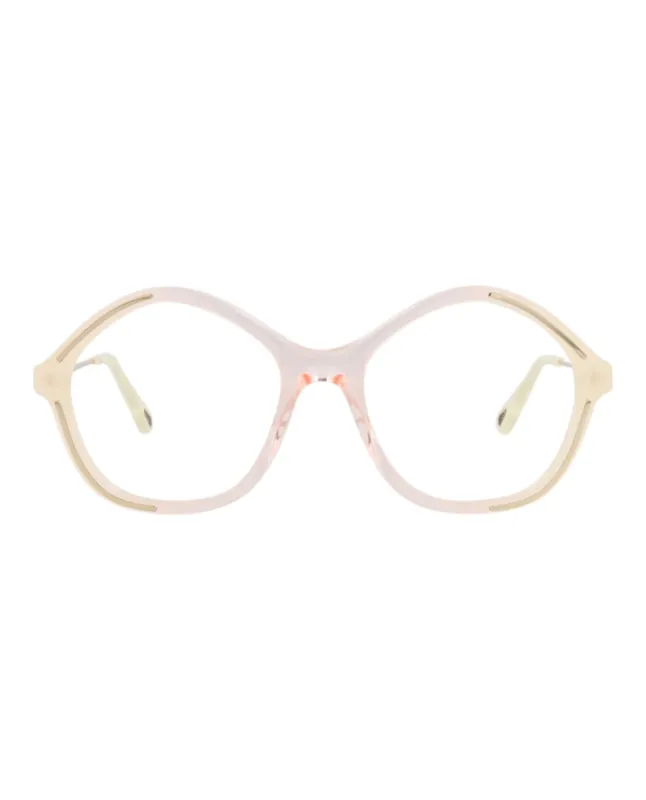 Chloé CH 0062O 30011511 001 Square Plastic Gold Optical Frames with Transparent Lens sold by Gaffos