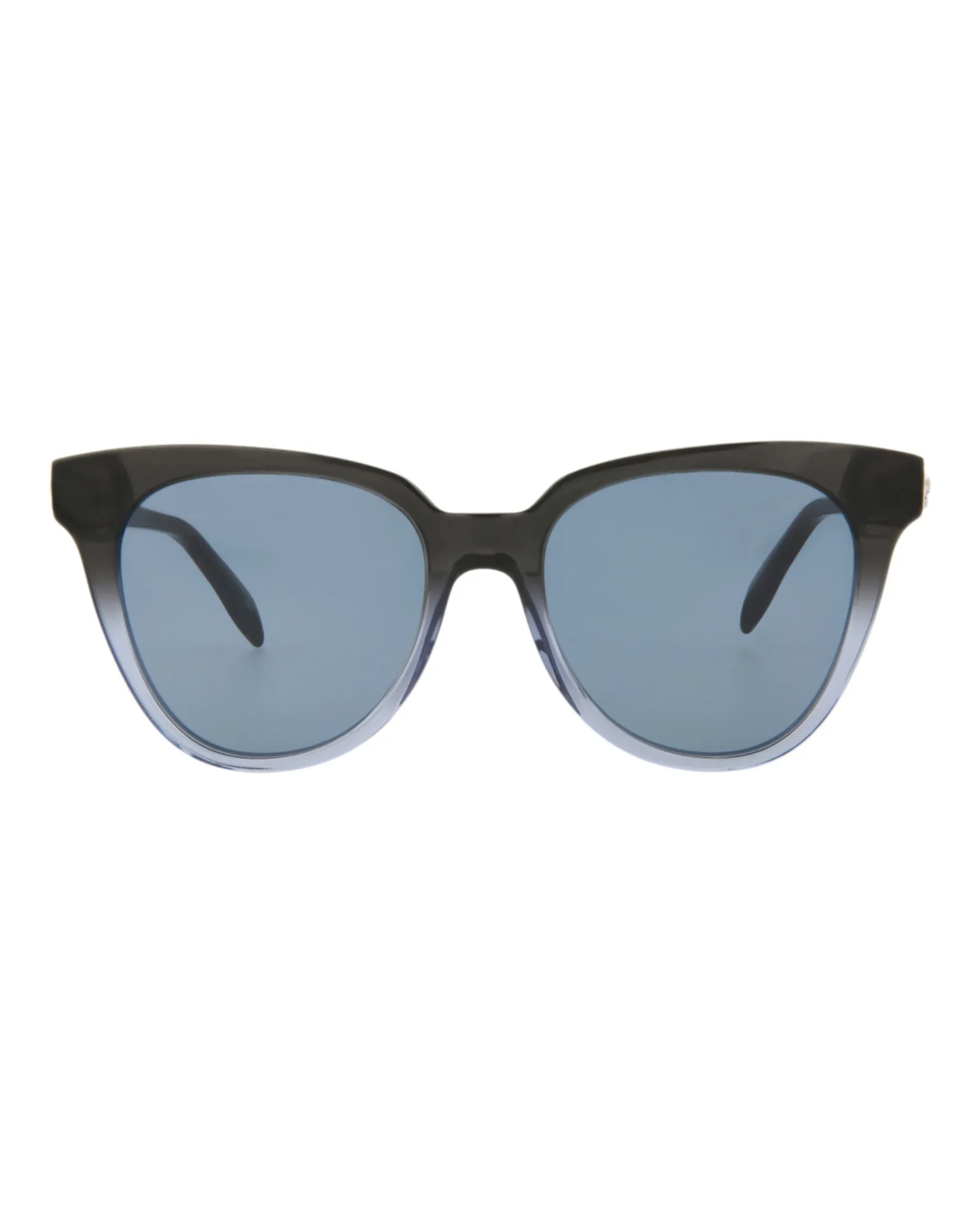 Alexander McQueen AM 0159S 30006090 005 Square Plastic Grey Sunglasses with Blue Lens sold by Gaffos