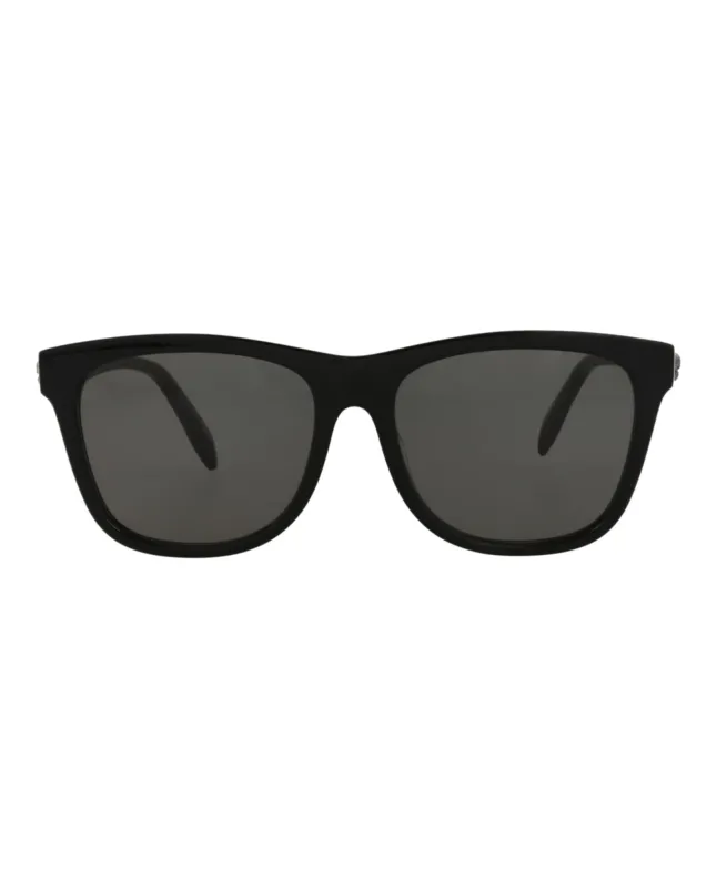 Alexander McQueen AM 0158SA 30006089 001 Square Plastic Black Sunglasses with Grey Lens sold by Gaffos