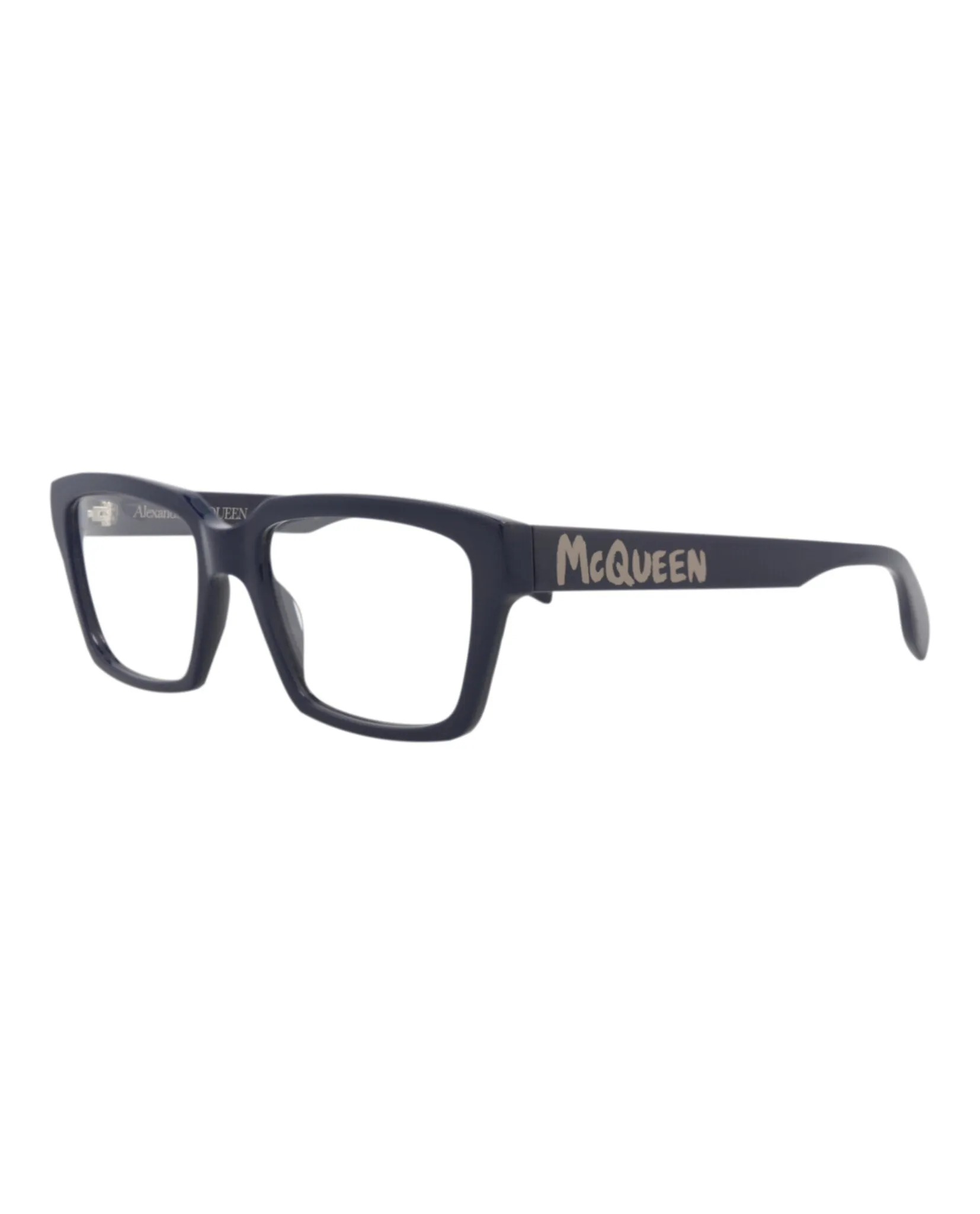 Alexander McQueen AM 0332O 30011492 004 Square Plastic Blue Optical Frames with Transparent Lens sold by Gaffos product image thumbnail 2