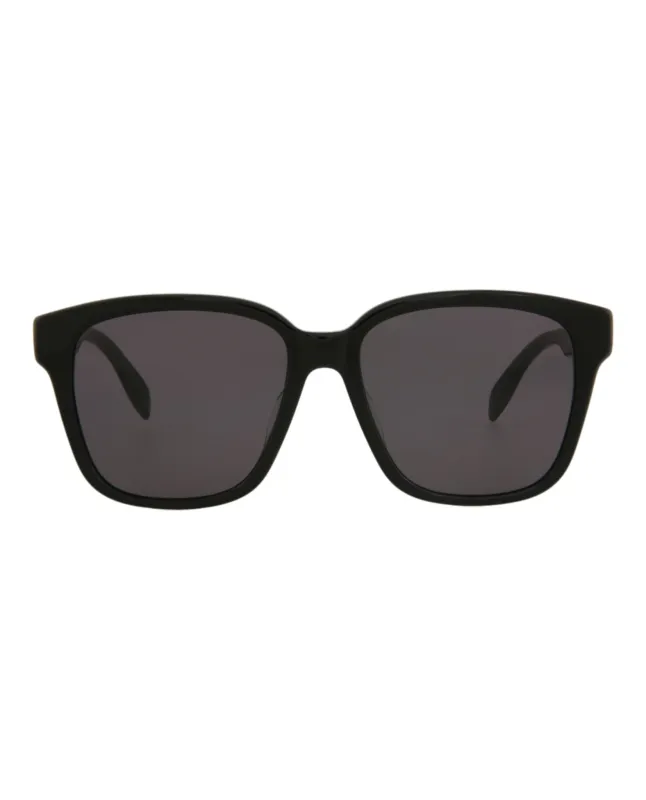 Alexander McQueen AM 0331SK 30011454 002 Square Plastic Black Sunglasses with Grey Lens sold by Gaffos