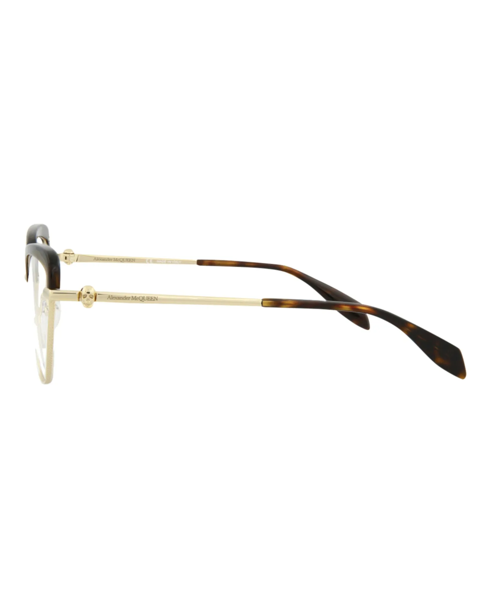 Alexander McQueen AM 0259O 30008692 002 Cat-Eye Metal Gold Optical Frames with Transparent Lens sold by Gaffos product image thumbnail 3