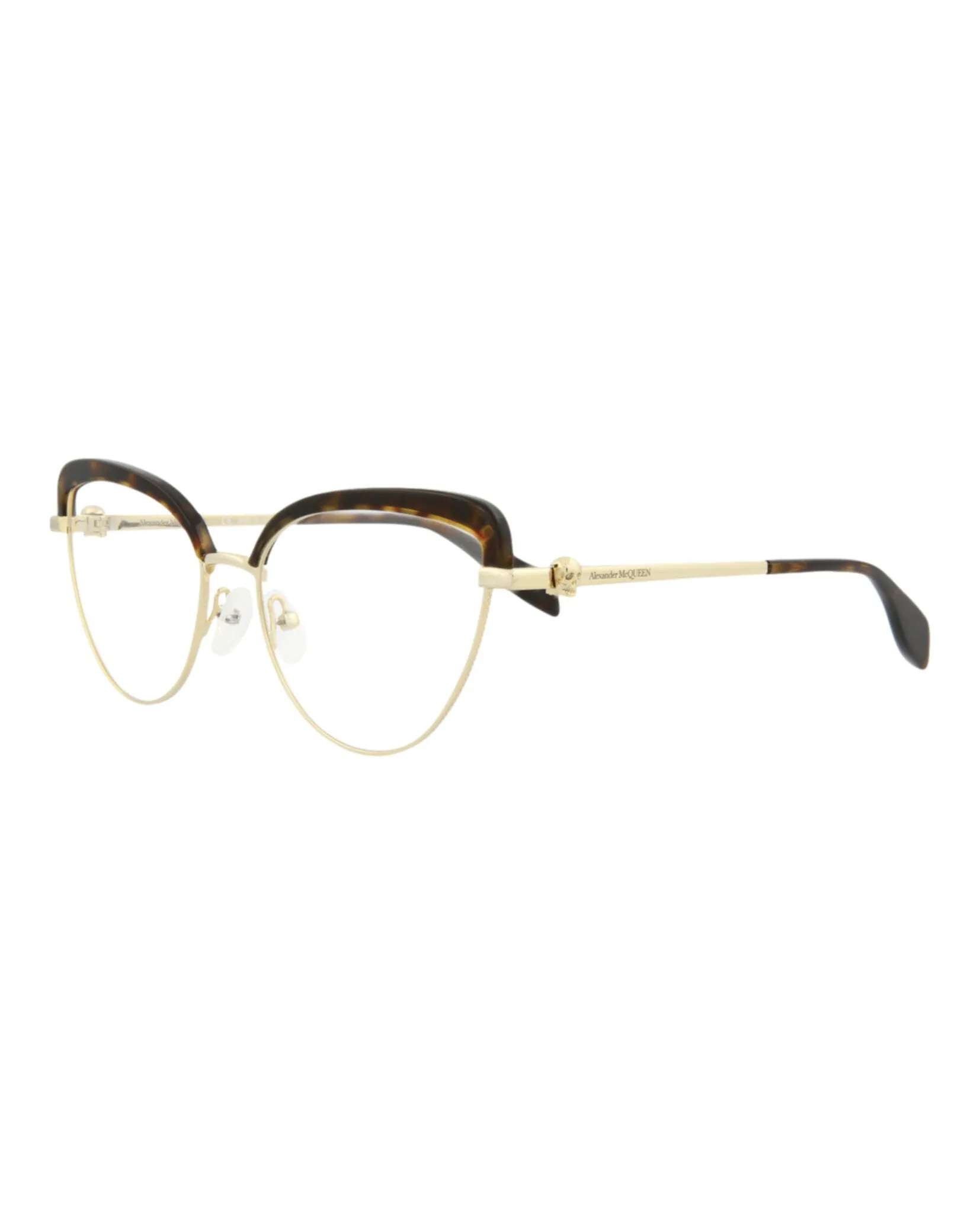 Alexander McQueen AM 0259O 30008692 002 Cat-Eye Metal Gold Optical Frames with Transparent Lens sold by Gaffos product image thumbnail 2