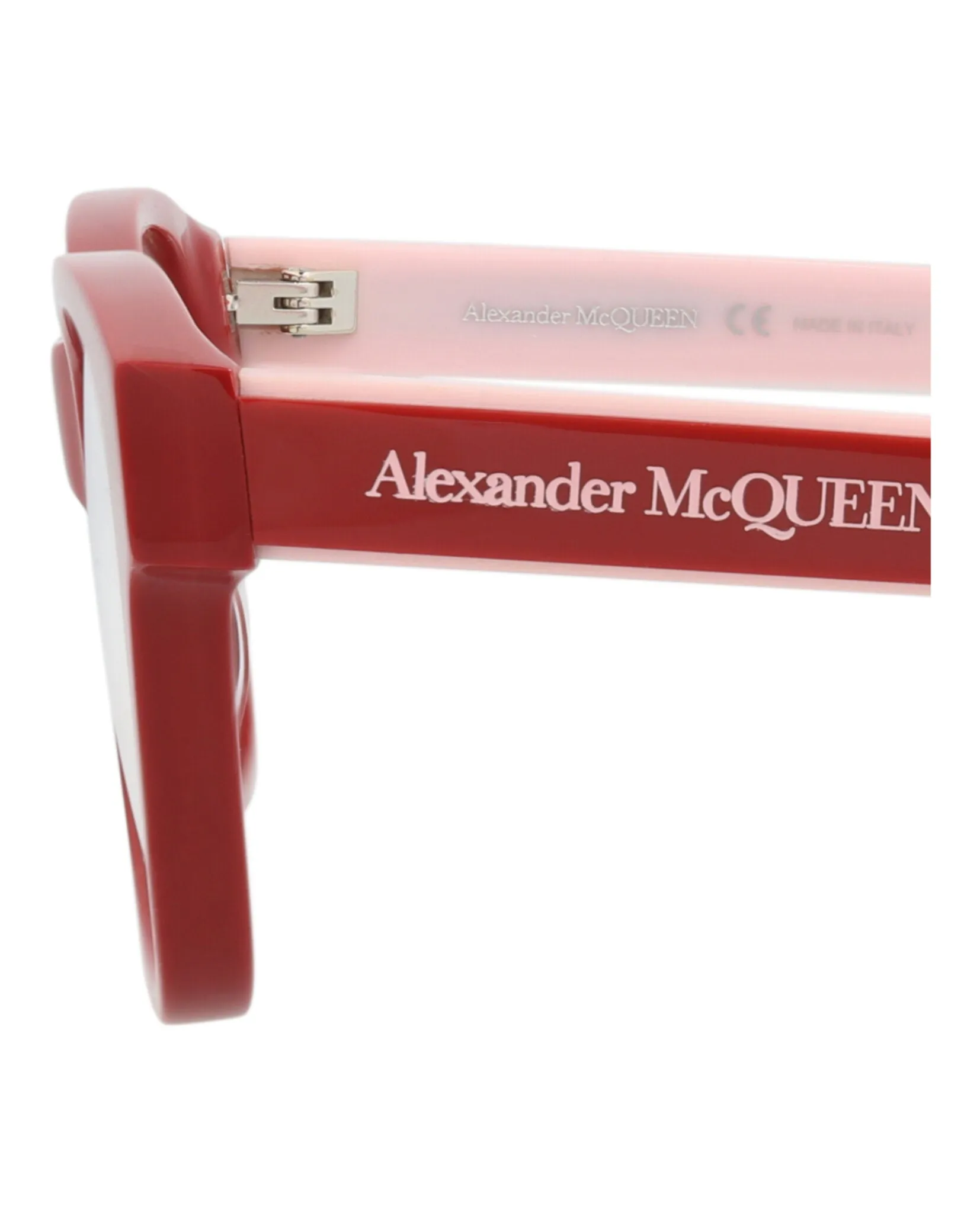 Alexander McQueen AM 0306O 30010888 005 Square Plastic Red Optical Frames with Transparent Lens sold by Gaffos product image thumbnail 4