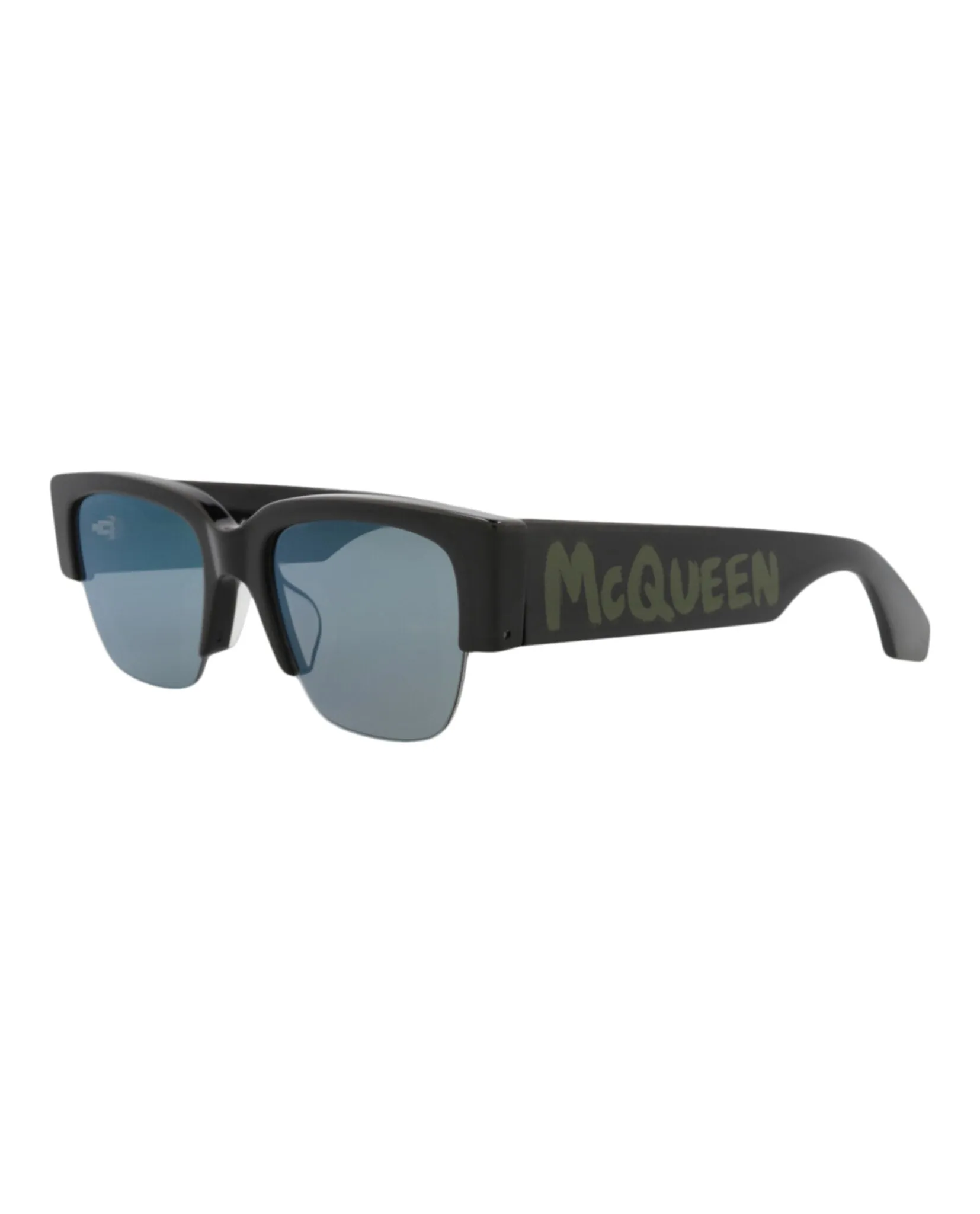 Alexander McQueen AM 0405S 30014336 002 Square Plastic Black Sunglasses with Green Lens sold by Gaffos product image thumbnail 2