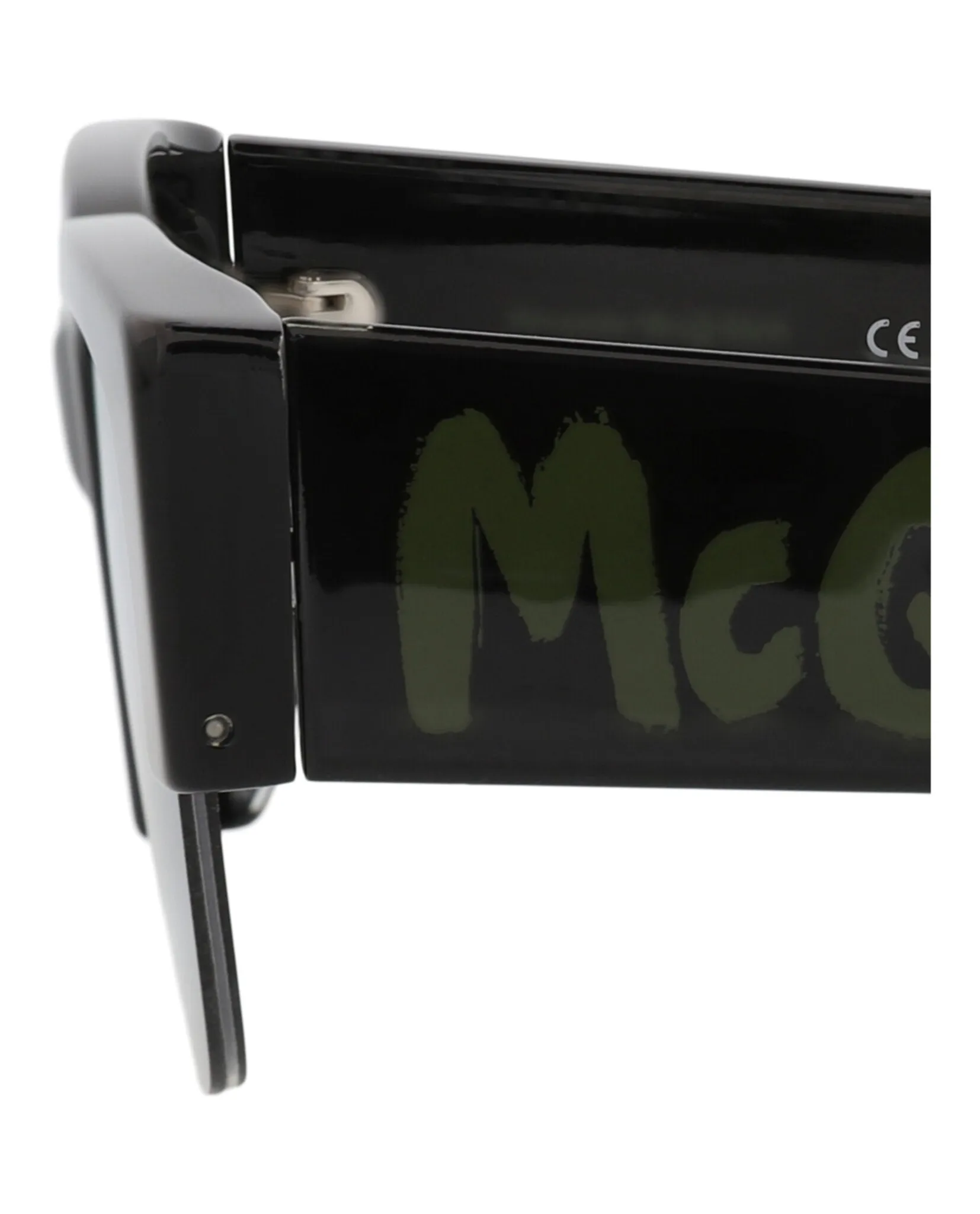 Alexander McQueen AM 0405S 30014336 002 Square Plastic Black Sunglasses with Green Lens sold by Gaffos product image thumbnail 4