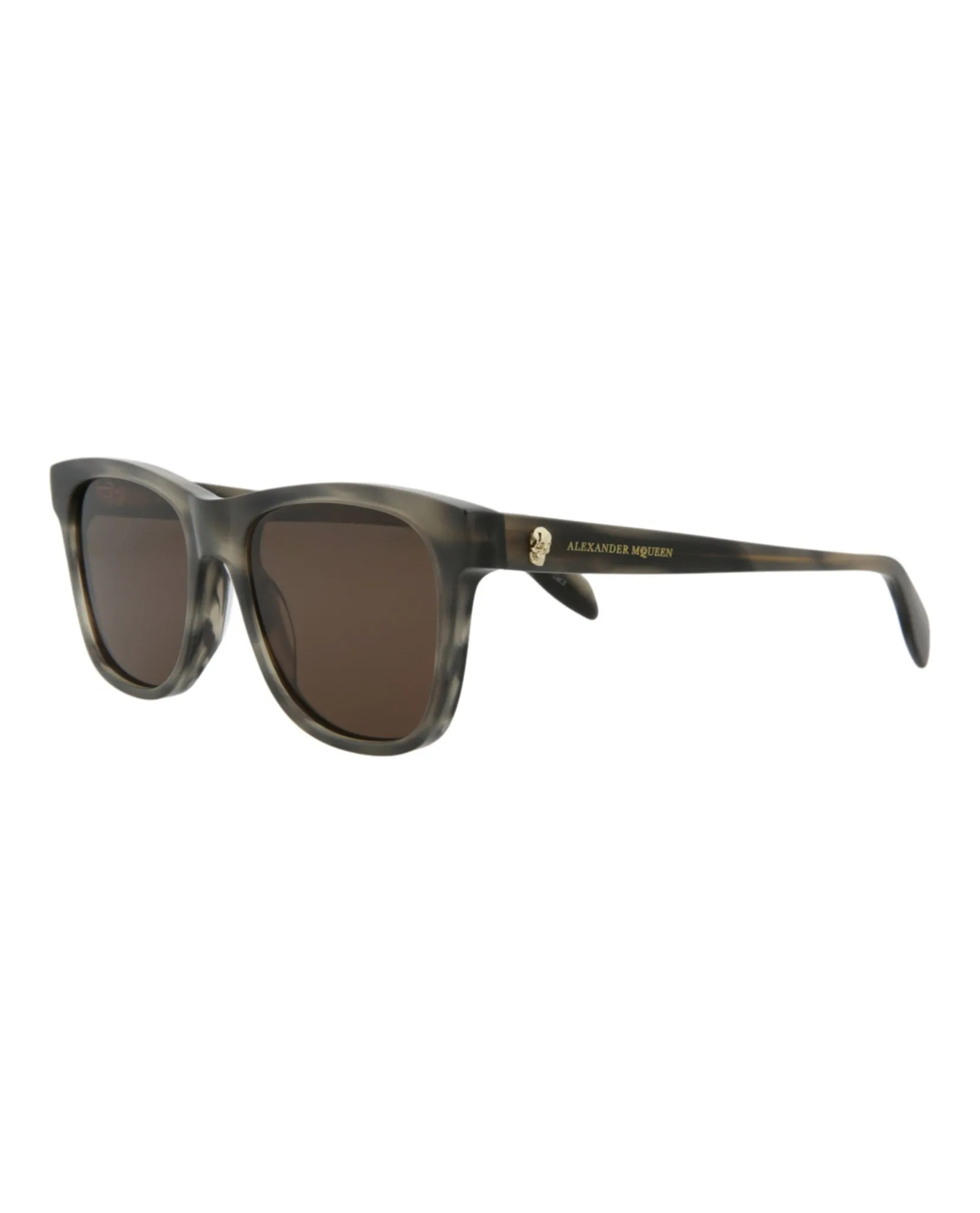 Alexander McQueen AM 0158S 30006088 004 Square Plastic Grey Sunglasses with Brown Lens sold by Gaffos product image thumbnail 2