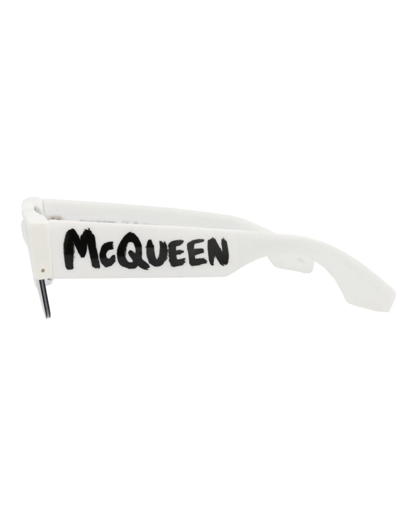Alexander McQueen AM 0405S 30014336 004 Square Plastic White Sunglasses with Blue Lens sold by Gaffos product image thumbnail 3