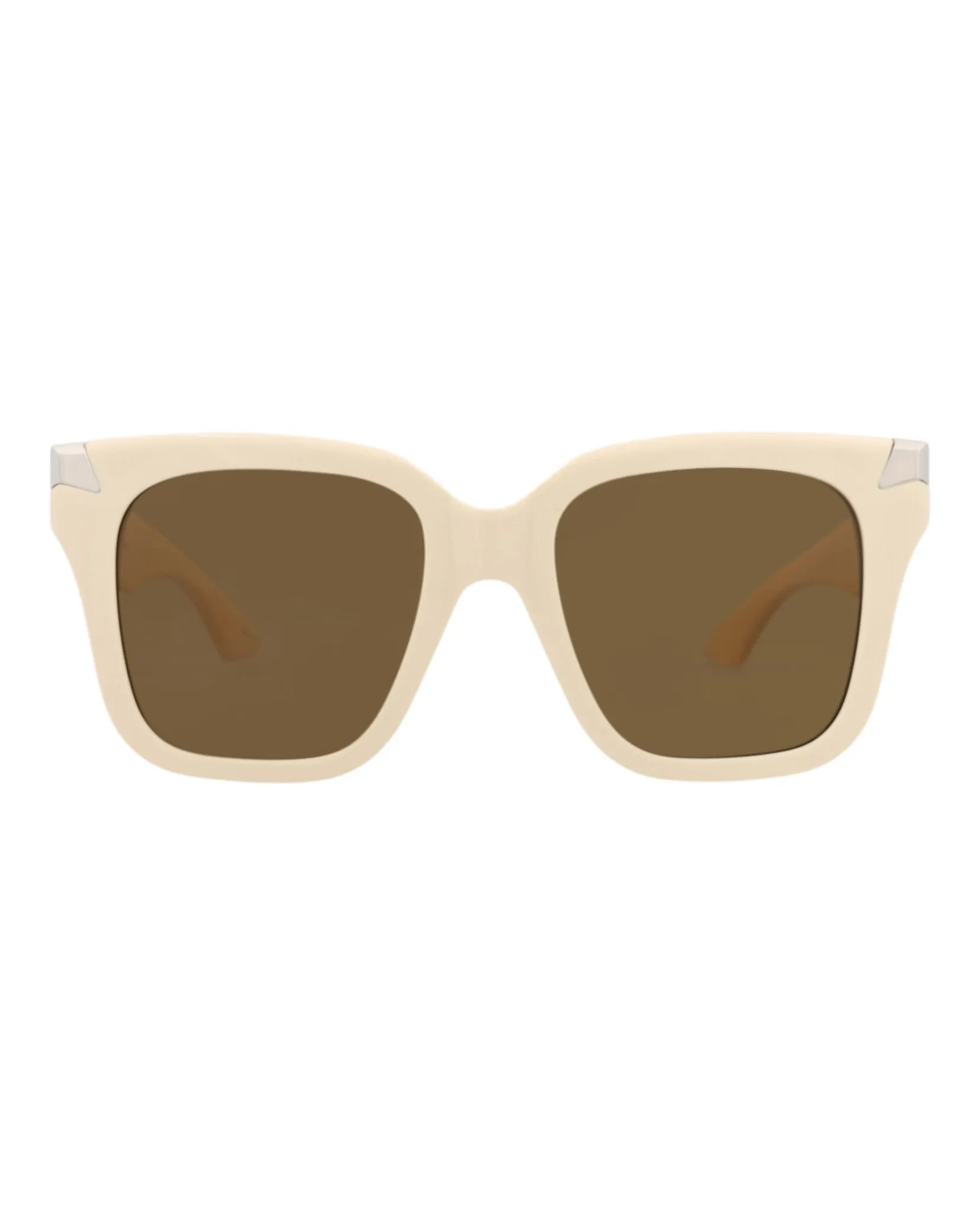 Alexander McQueen AM 0440S 30015177 004 Square Plastic Ivory Sunglasses with Brown Lens sold by Gaffos