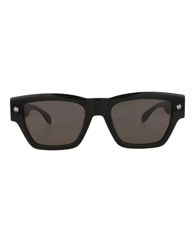 Alexander McQueen AM 0409S 30014340 001 Square Plastic Black Sunglasses with Grey Lens sold by Gaffos