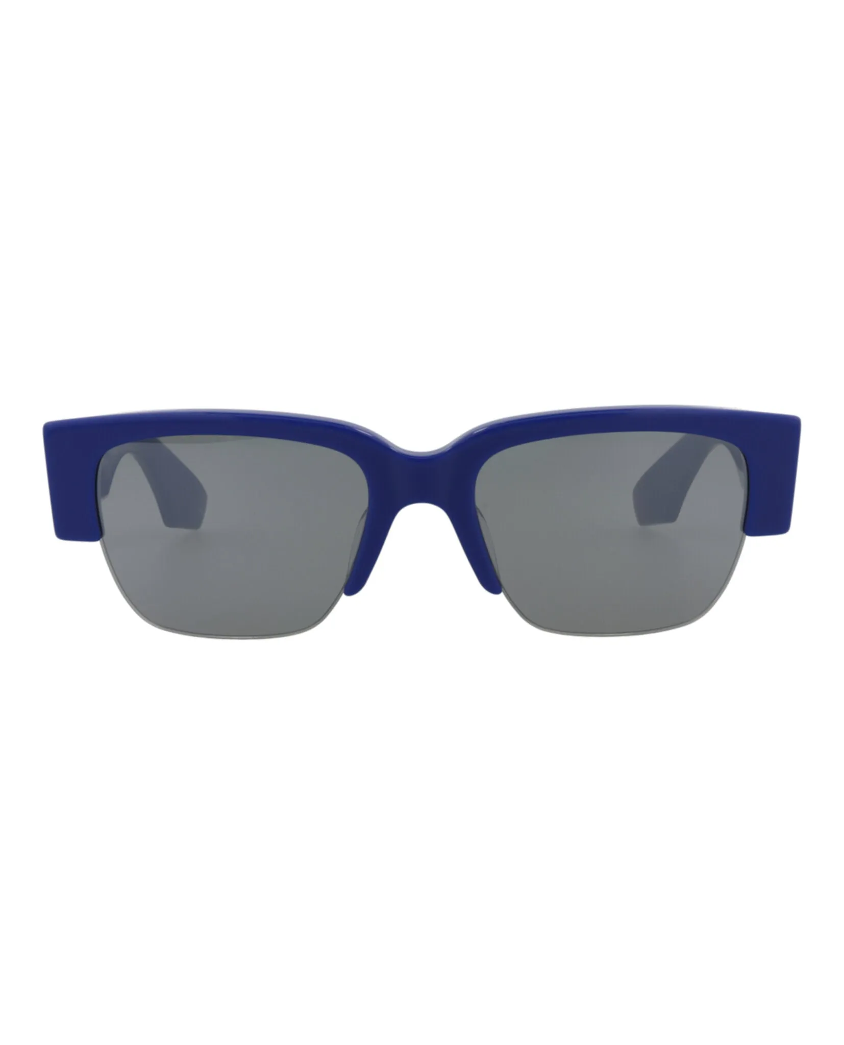 Alexander McQueen AM 0405S 30014336 003 Square Plastic Blue Sunglasses with Silver Lens sold by Gaffos