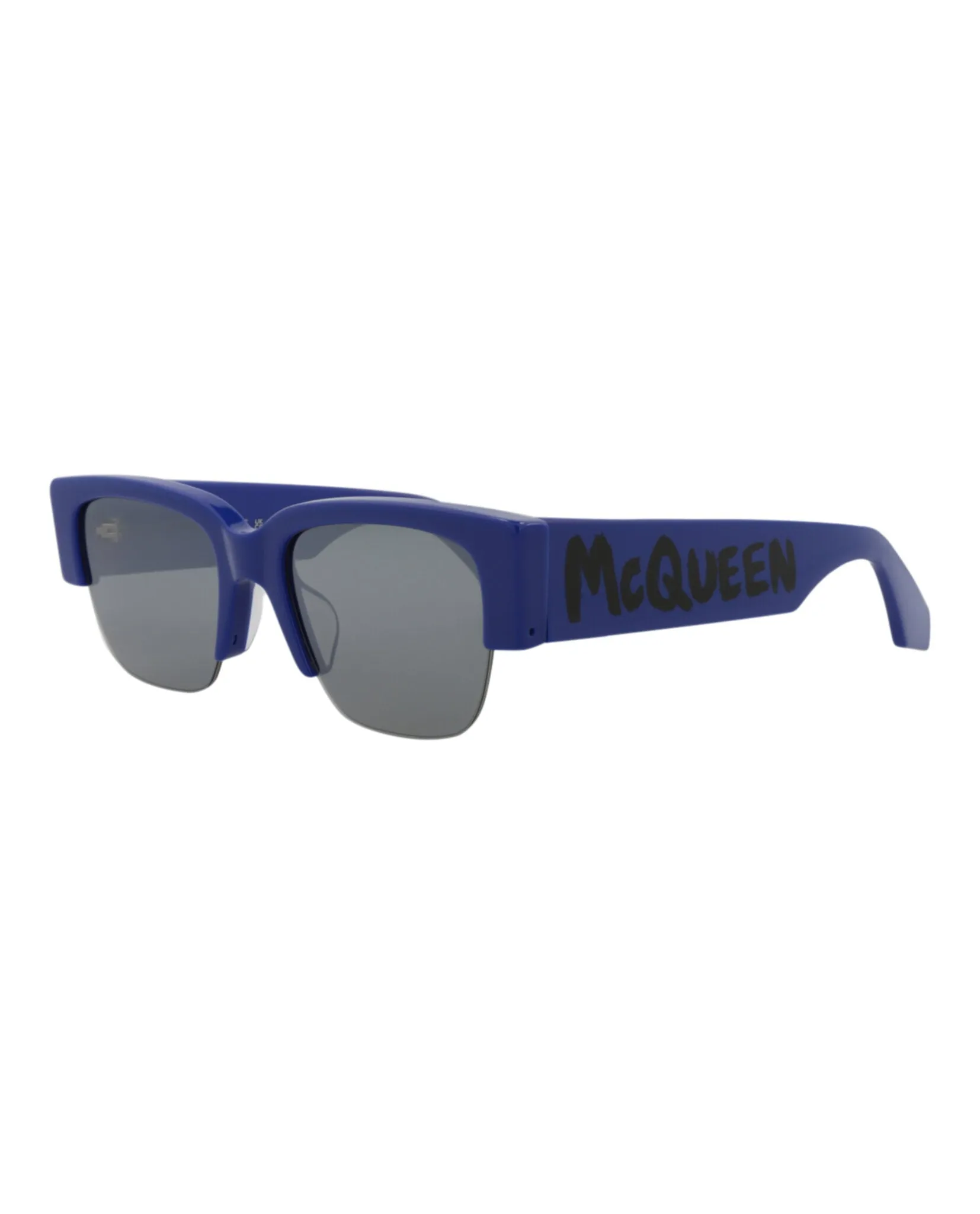 Alexander McQueen AM 0405S 30014336 003 Square Plastic Blue Sunglasses with Silver Lens sold by Gaffos product image thumbnail 2
