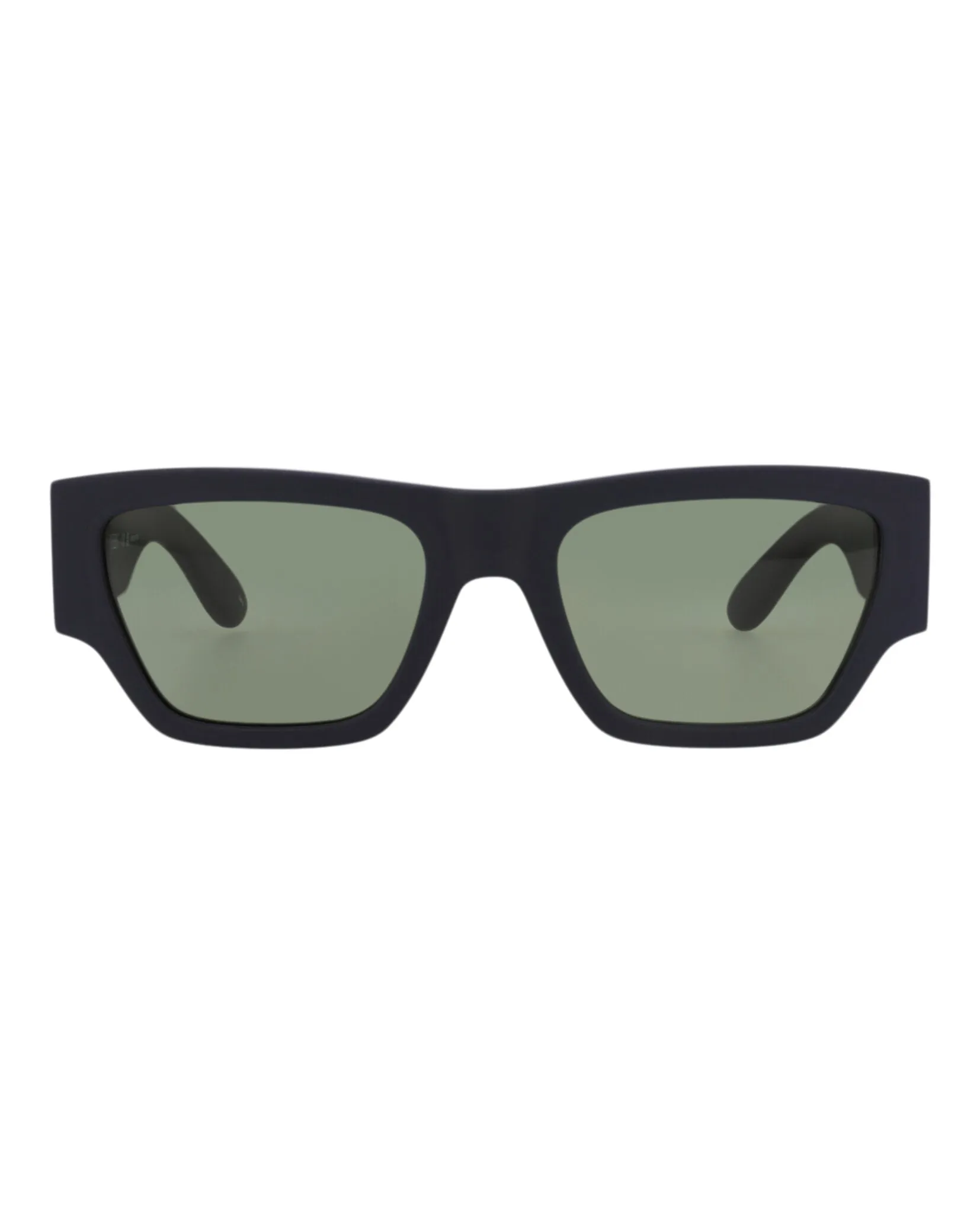 Alexander McQueen AM 0393S 30014334 005 Square Plastic Blue Sunglasses with Green Lens sold by Gaffos