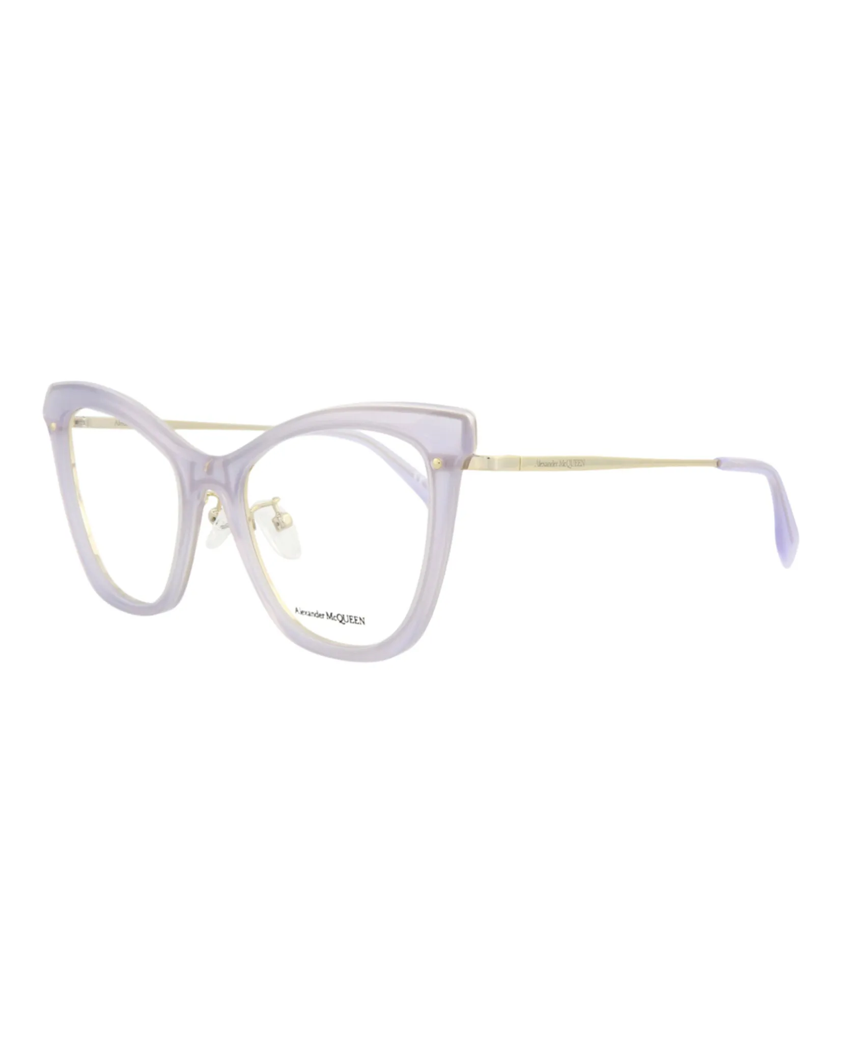 Alexander McQueen AM 0265O 30008684 002 Cat-Eye Plastic Gold Optical Frames with Transparent Lens sold by Gaffos product image thumbnail 2