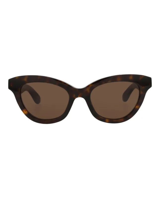 Alexander McQueen AM 0391S 30014332 002 Cat-Eye Plastic Havana Sunglasses with Brown Lens sold by Gaffos