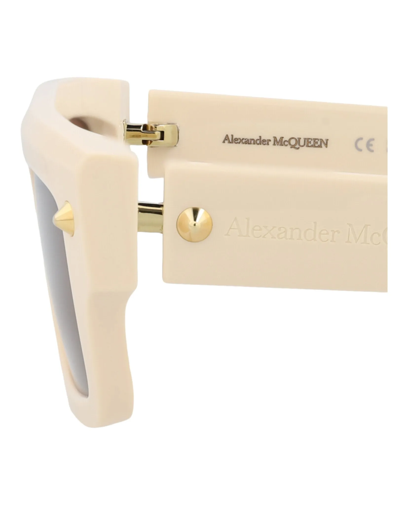 Alexander McQueen AM 0427S 30014622 004 Square Plastic Ivory Sunglasses with Brown Lens sold by Gaffos product image thumbnail 4