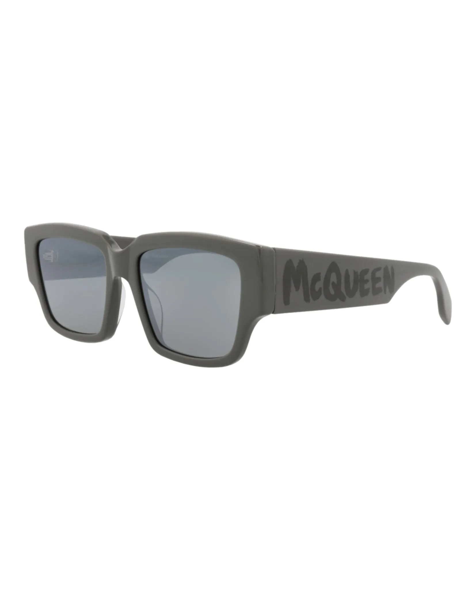 Alexander McQueen AM 0329S 30011473 006 Square Plastic Grey Sunglasses with Silver Lens sold by Gaffos product image thumbnail 2