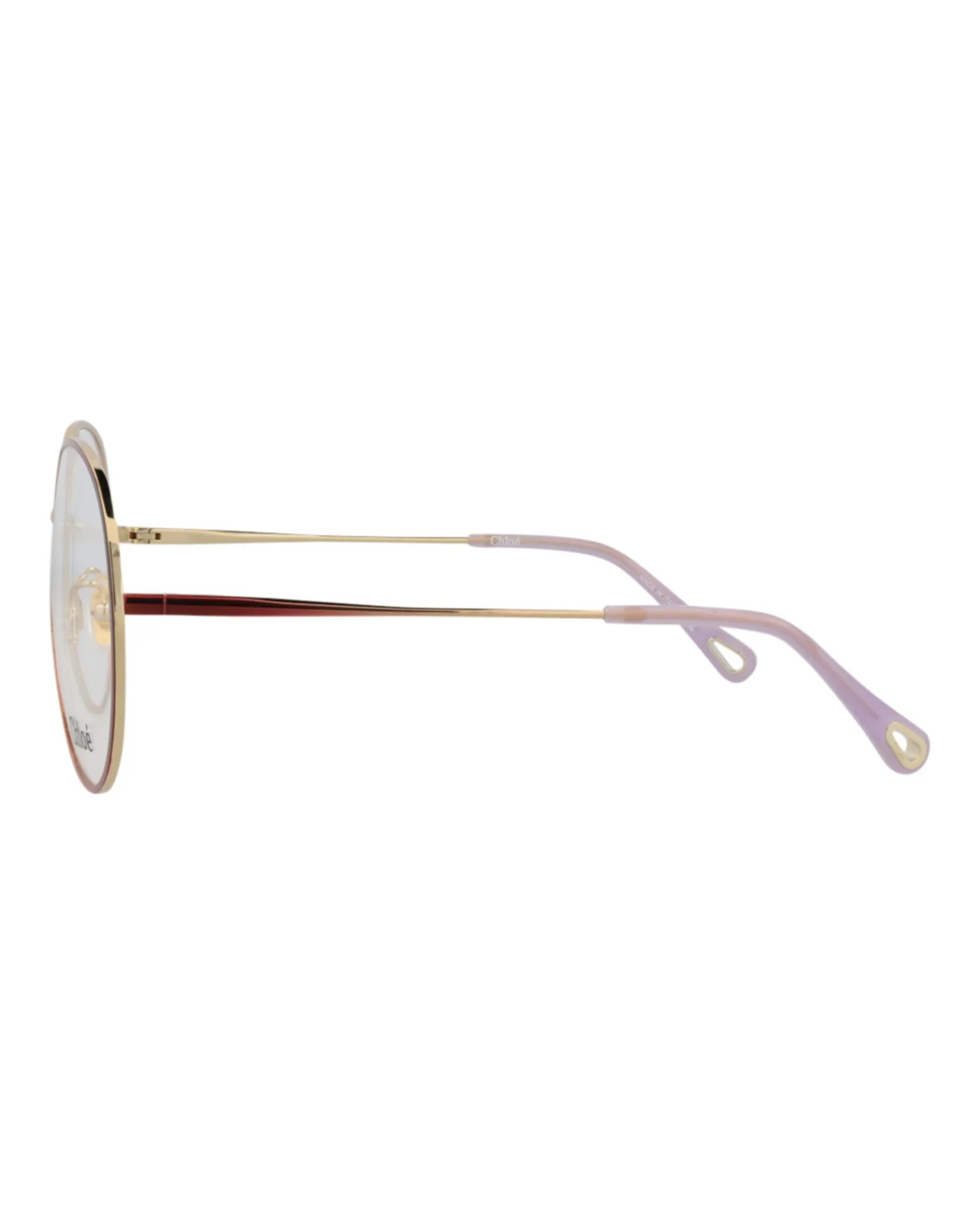 Chloé CH 0019O 30009854 002 Aviator Metal Burgundy Optical Frames with Transparent Lens sold by Gaffos product image thumbnail 3