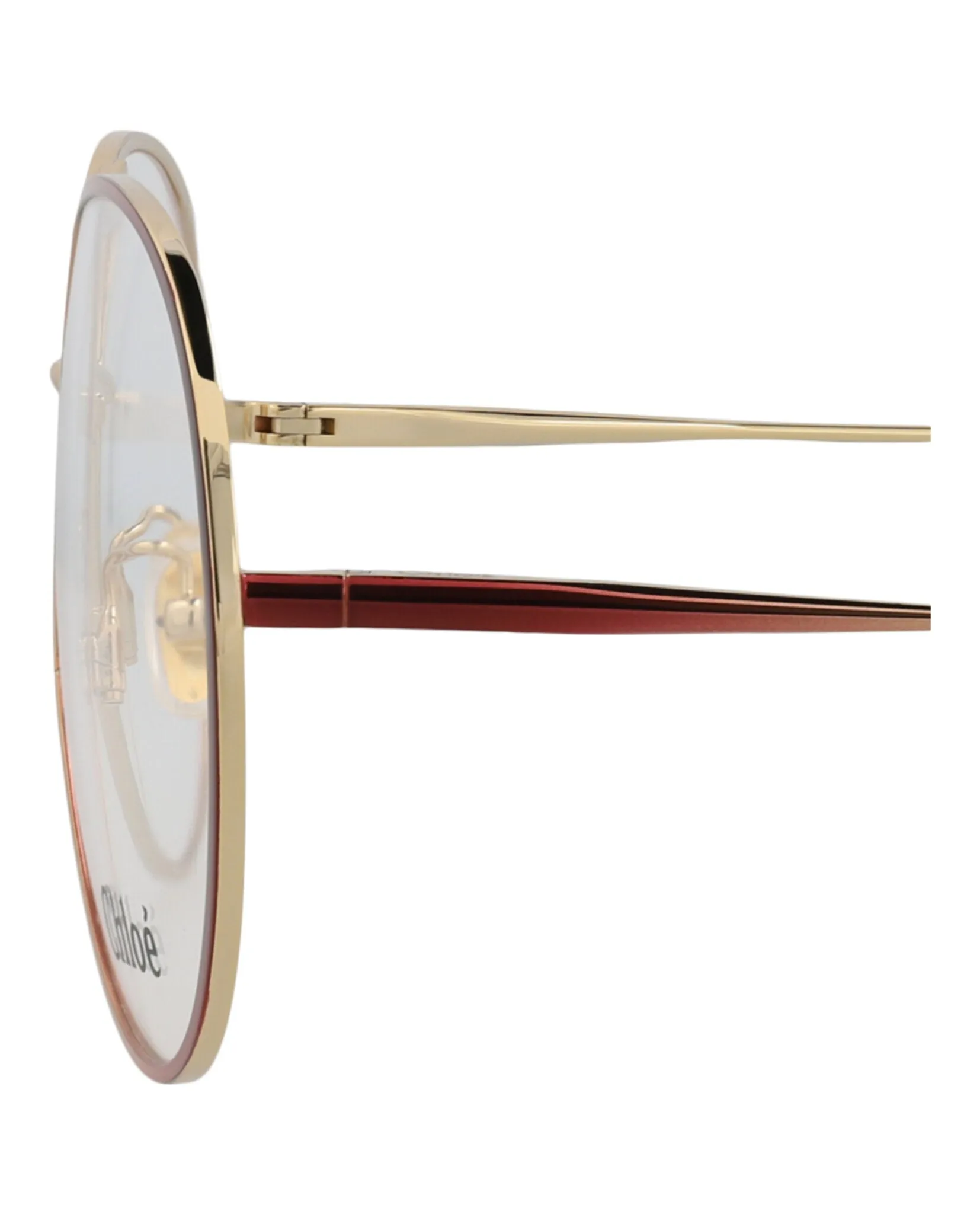 Chloé CH 0019O 30009854 002 Aviator Metal Burgundy Optical Frames with Transparent Lens sold by Gaffos product image thumbnail 4