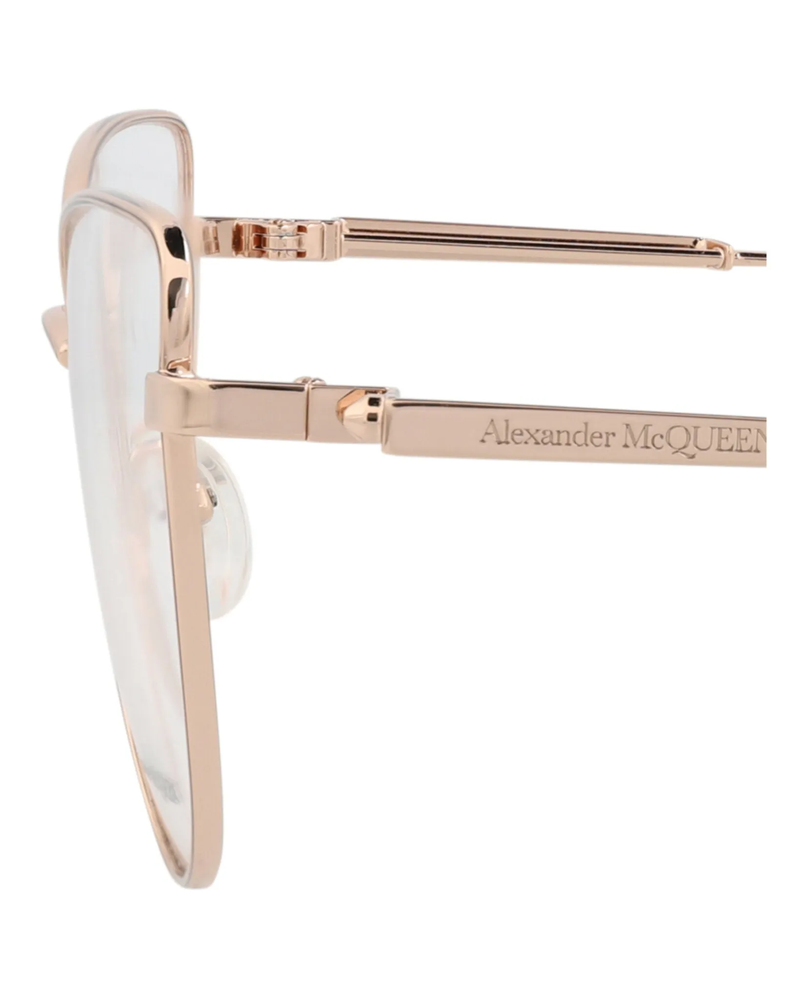 Alexander McQueen AM 0268O 30008678 002 Cat-Eye Metal Gold Optical Frames with Transparent Lens sold by Gaffos product image thumbnail 4