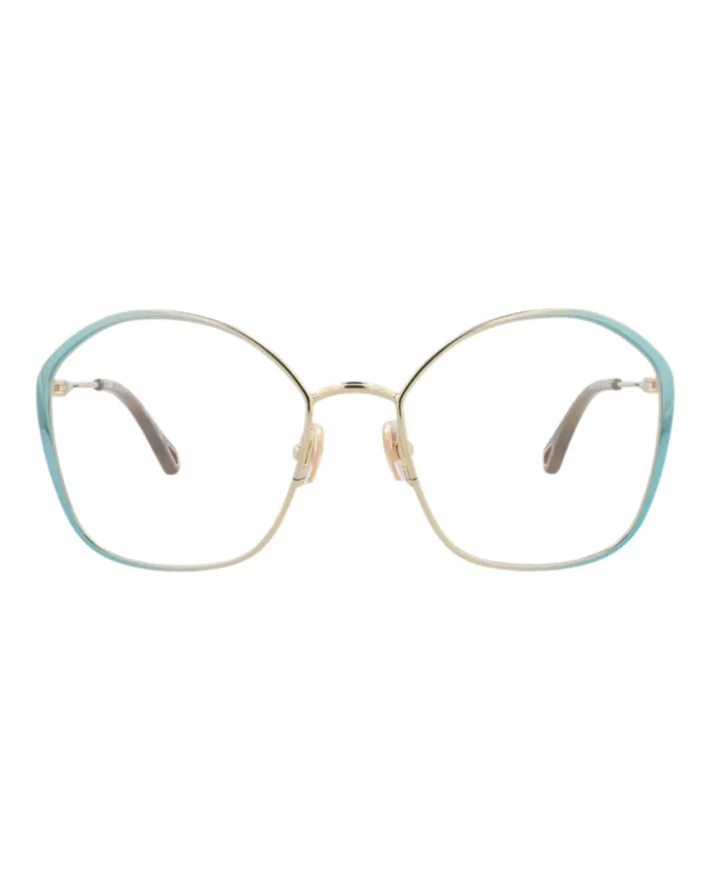 Chloé CH 0017O 30009856 005 Round Metal Blue Optical Frames with Transparent Lens sold by Gaffos