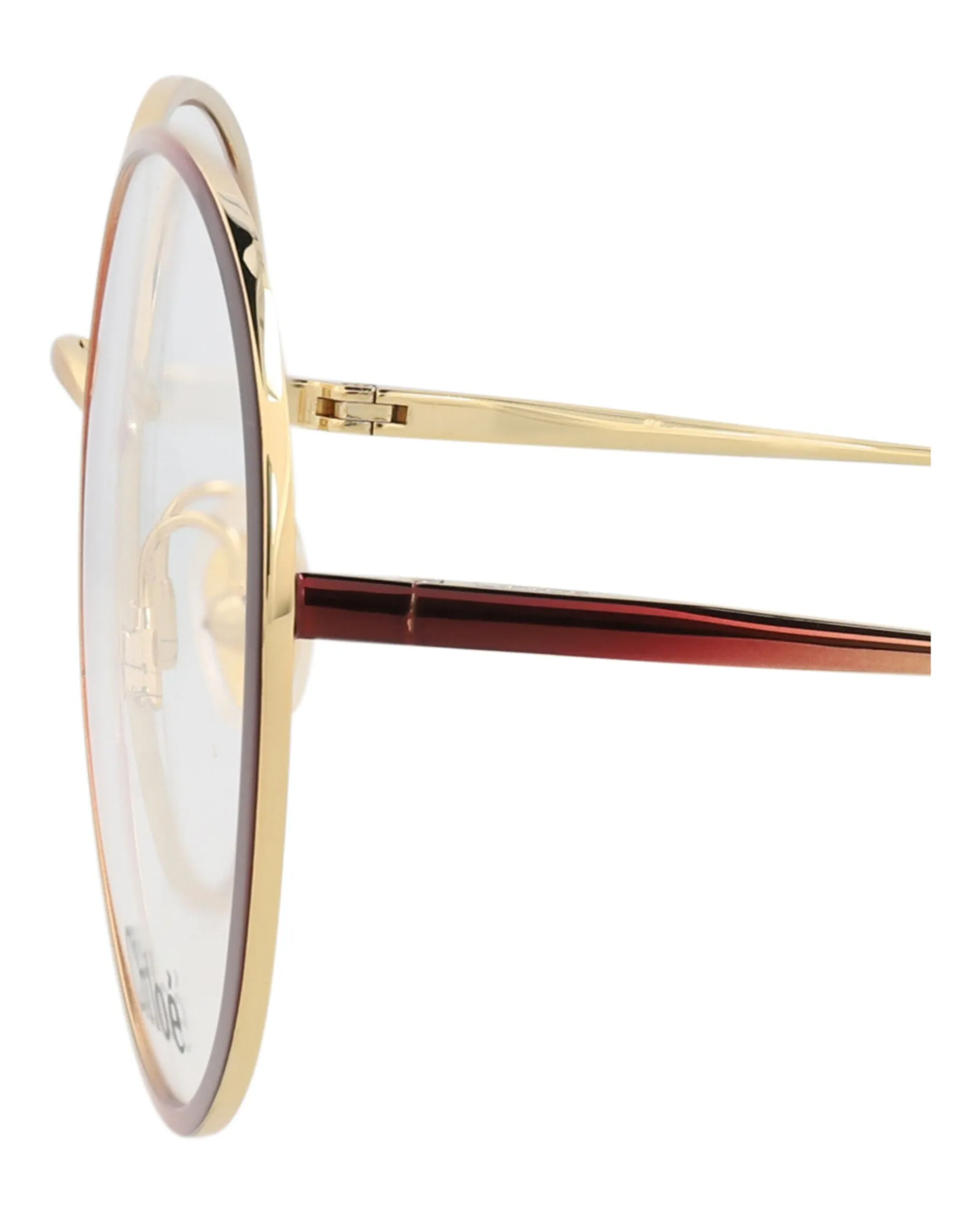 Chloé CH 0018O 30009855 001 Round Metal Burgundy Optical Frames with Transparent Lens sold by Gaffos product image thumbnail 4