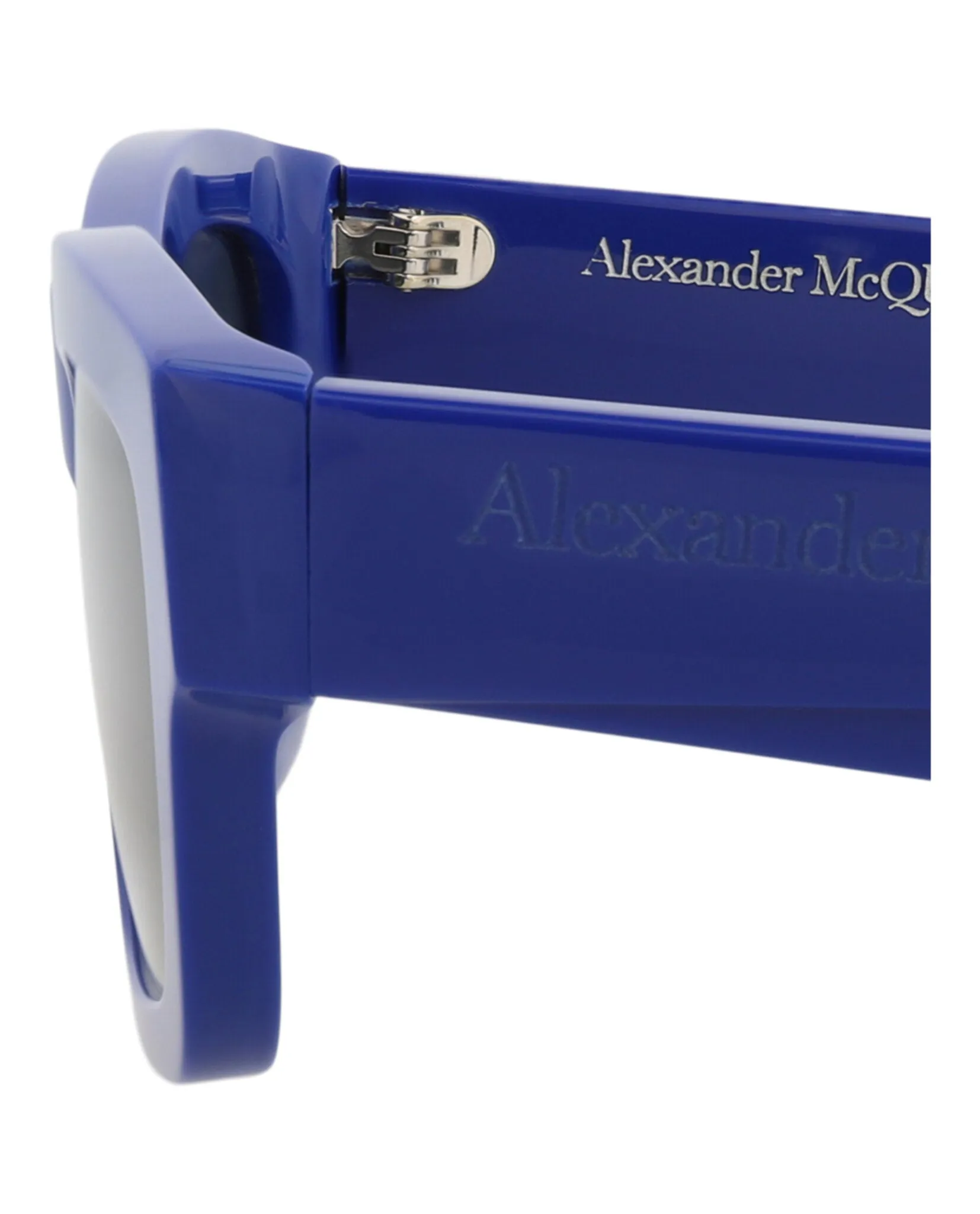 Alexander McQueen AM 0419S 30014614 005 Square Plastic Blue Sunglasses with Blue Lens sold by Gaffos product image thumbnail 4