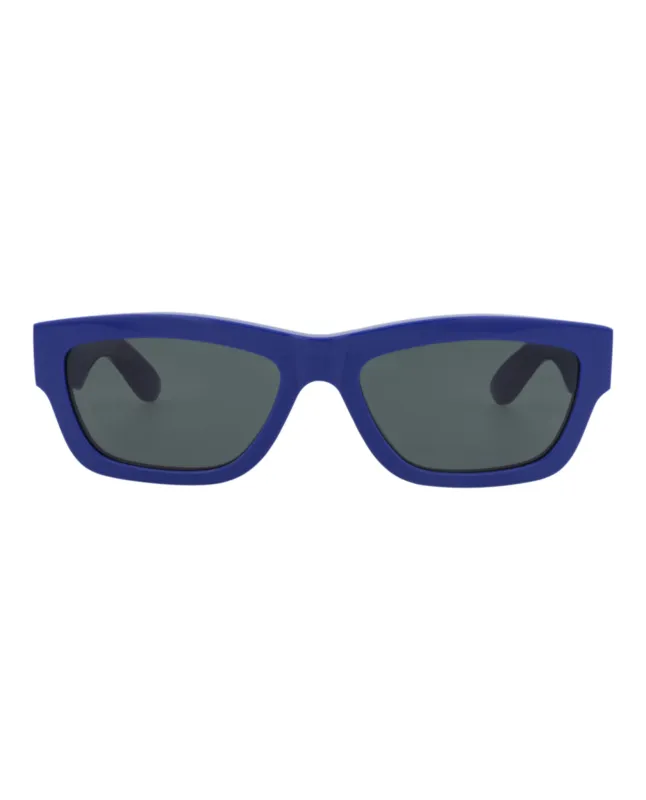 Alexander McQueen AM 0419S 30014614 005 Square Plastic Blue Sunglasses with Blue Lens sold by Gaffos
