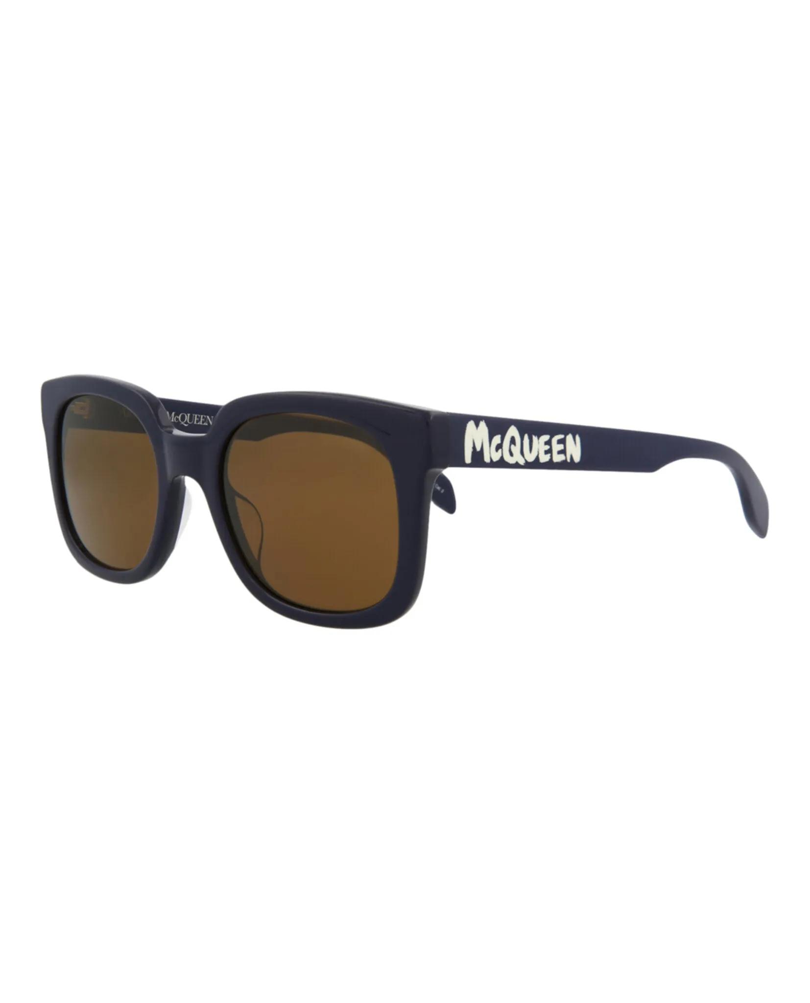 Alexander McQueen AM 0348S 30012327 004 Square Plastic Blue Sunglasses with Brown Lens sold by Gaffos product image thumbnail 2