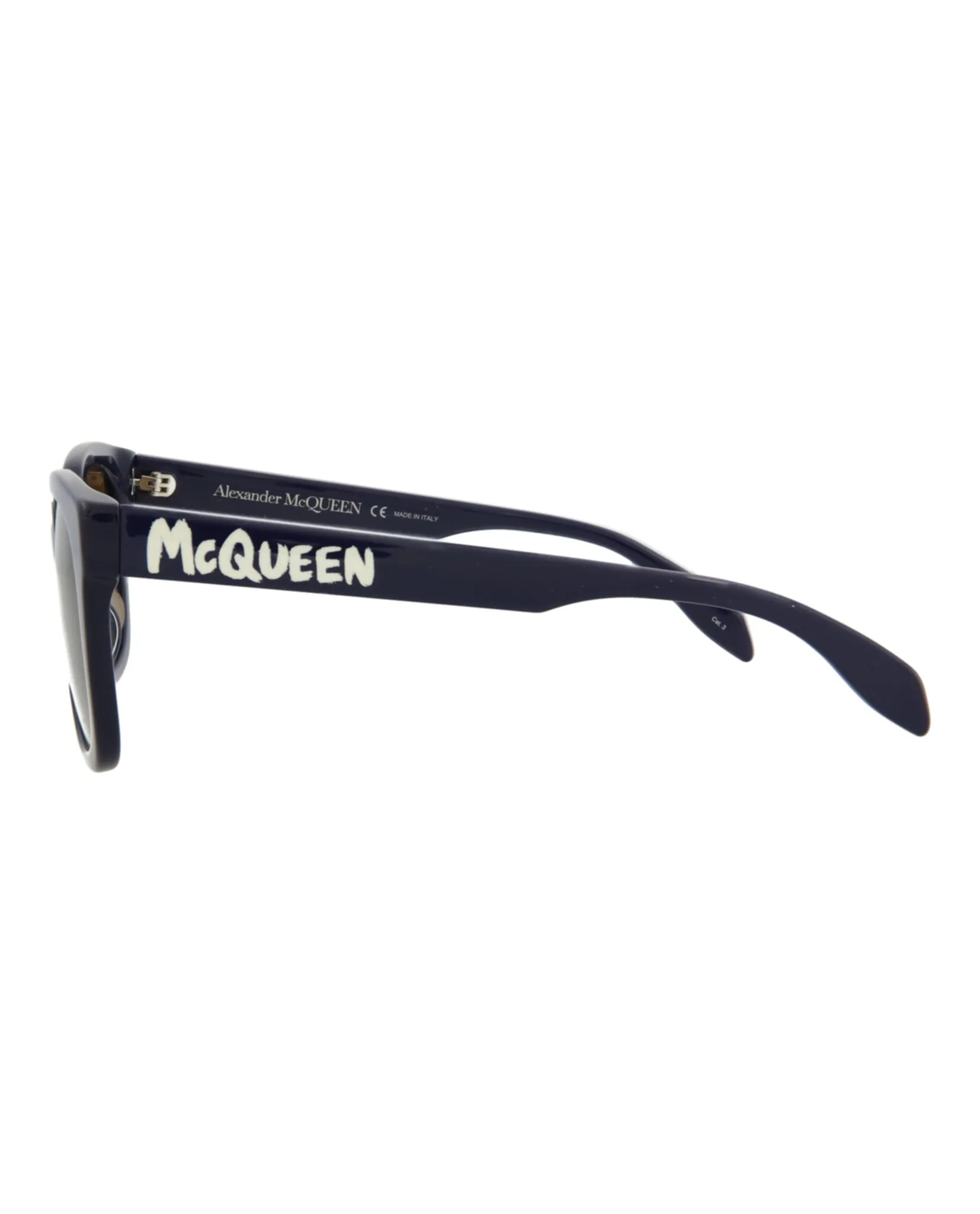 Alexander McQueen AM 0348S 30012327 004 Square Plastic Blue Sunglasses with Brown Lens sold by Gaffos product image thumbnail 3